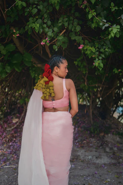 Rose Ice Gola I Pink Handloom Cotton Silk Saree