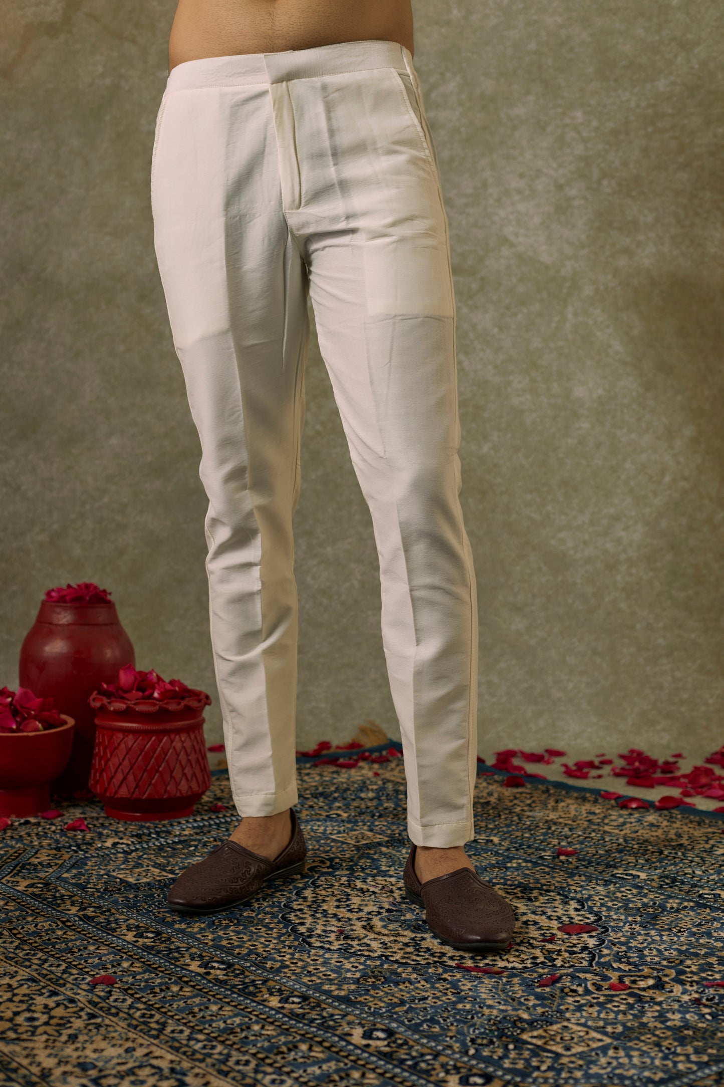 Navy Blue Luknowi Nawabi Set