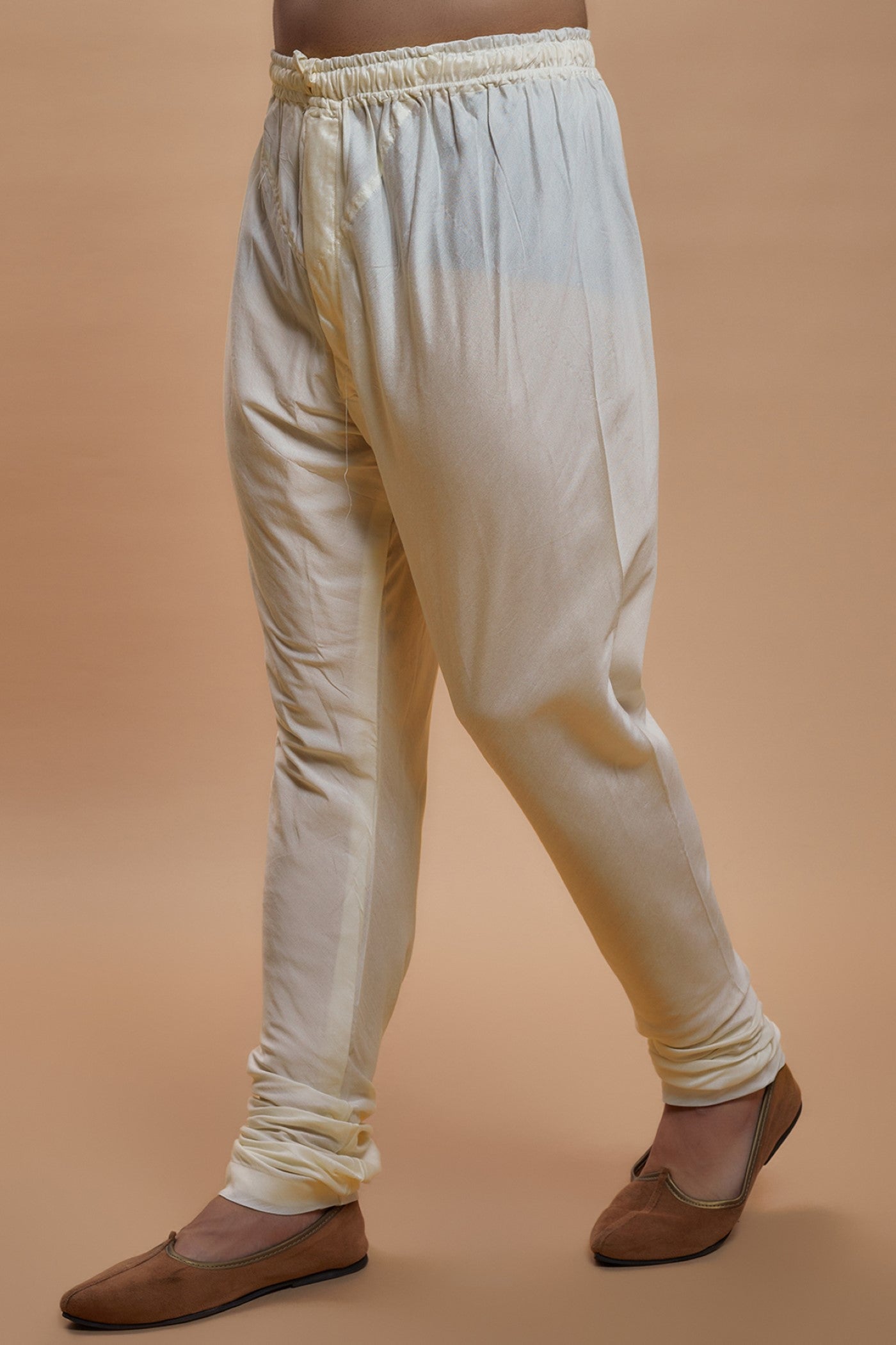 Peach Silk Embroidered Indo-Western Set