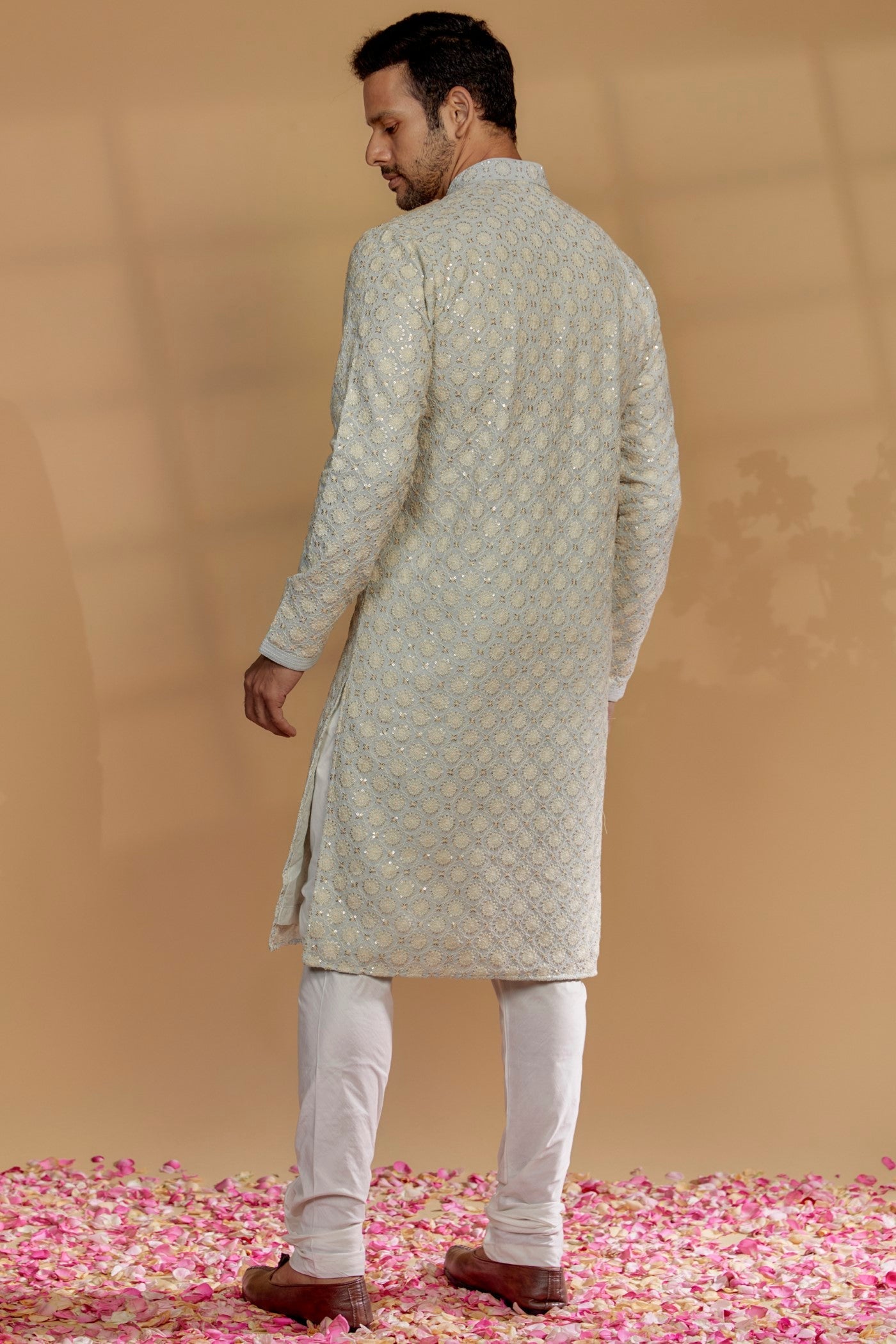 Pastel Blue Georgette Kurta Set