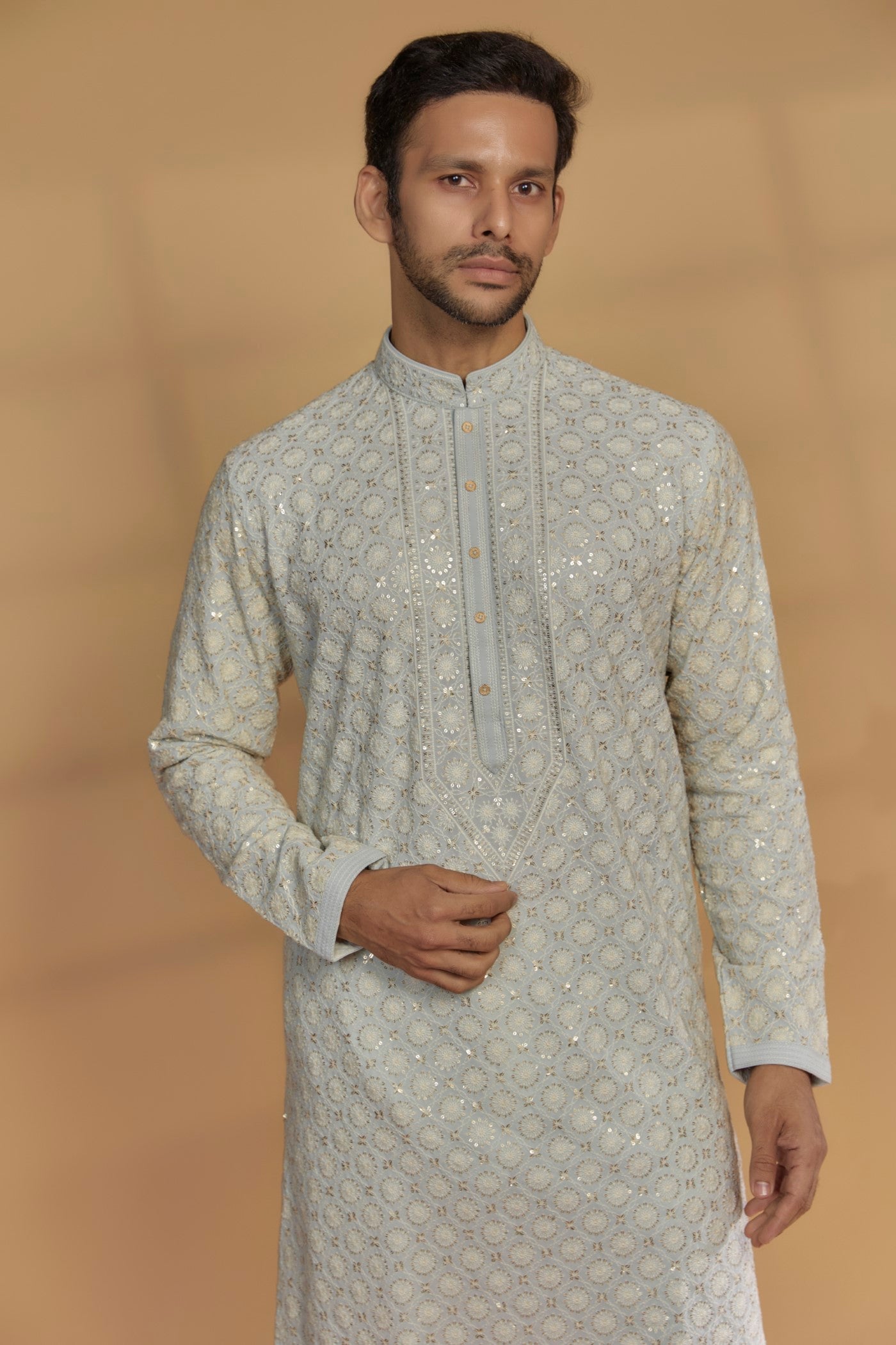 Pastel Blue Georgette Kurta Set