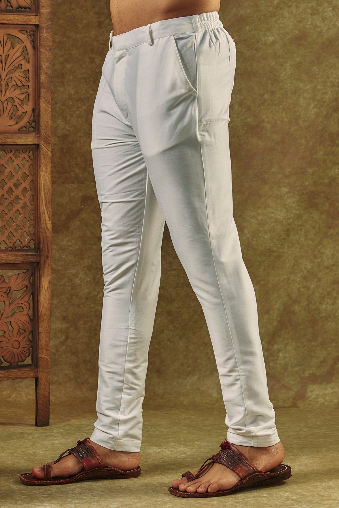 Bright Carnasion Pink Printed Silk kurta pajama set with all over thread and mirror work