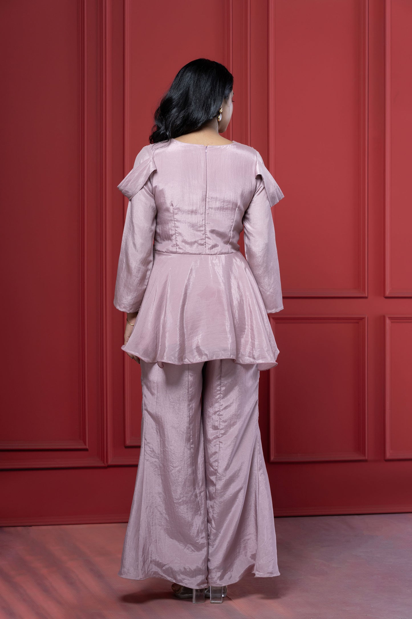 Peplum Upada Crystal Palazzo Set