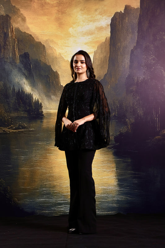 Black Rasha sharara set