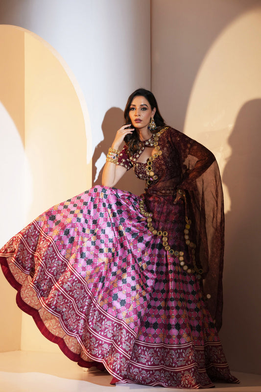 Pink Gia lehenga set