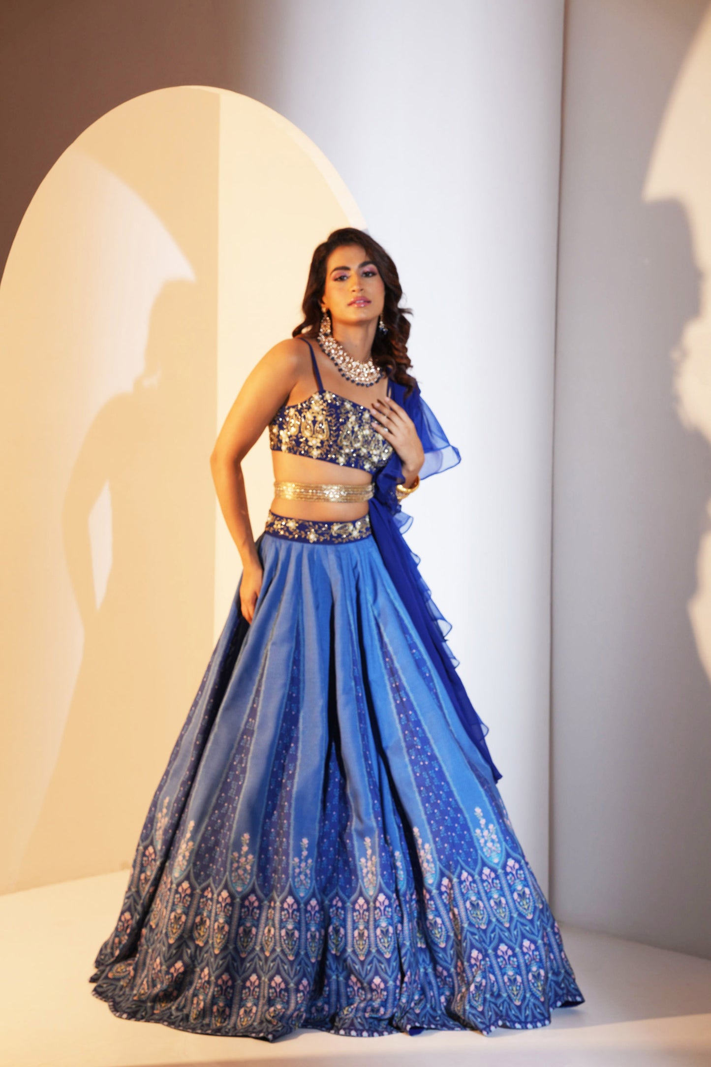 Blue Trsiha lehenga set
