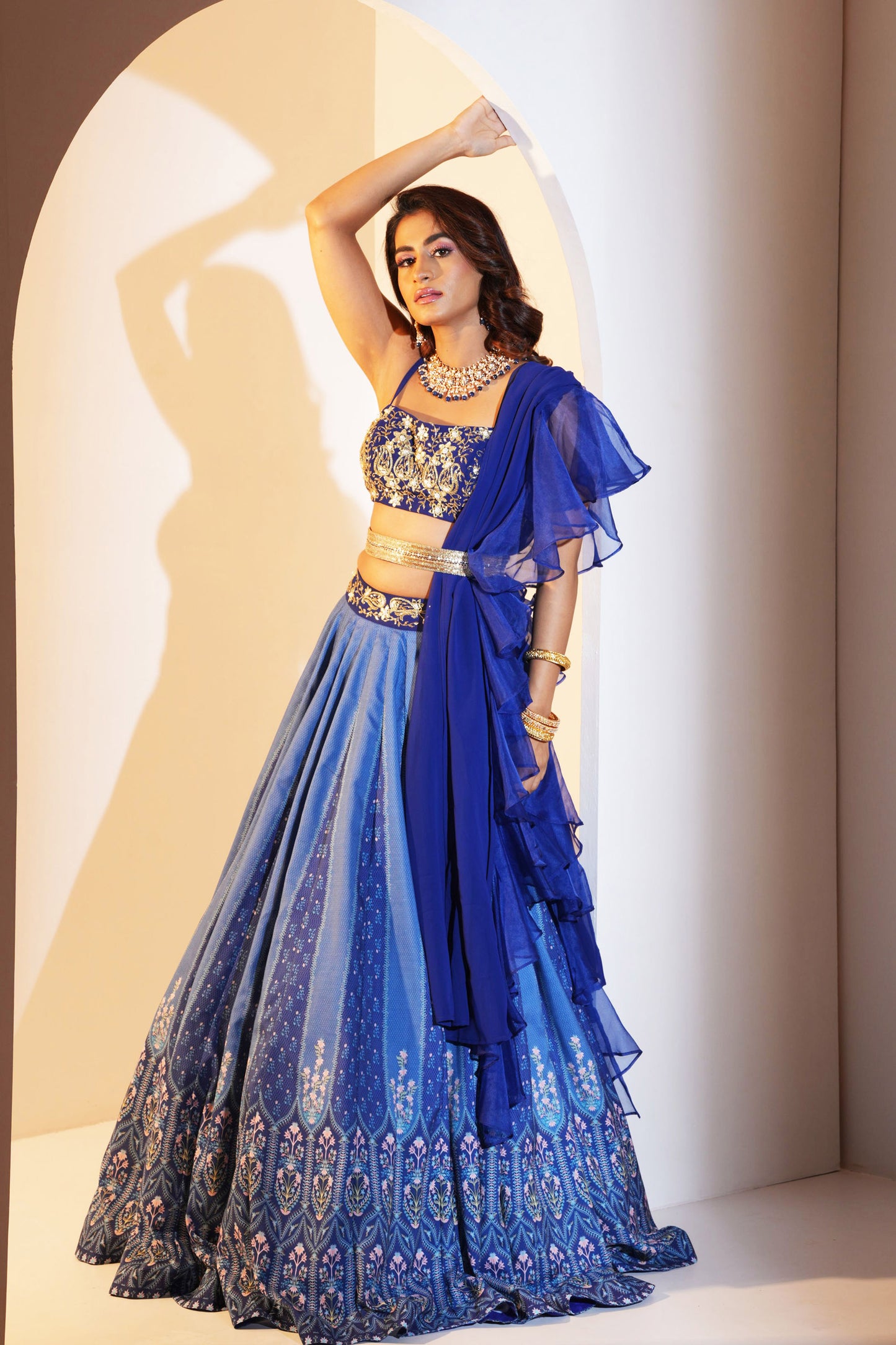 Blue Trsiha lehenga set