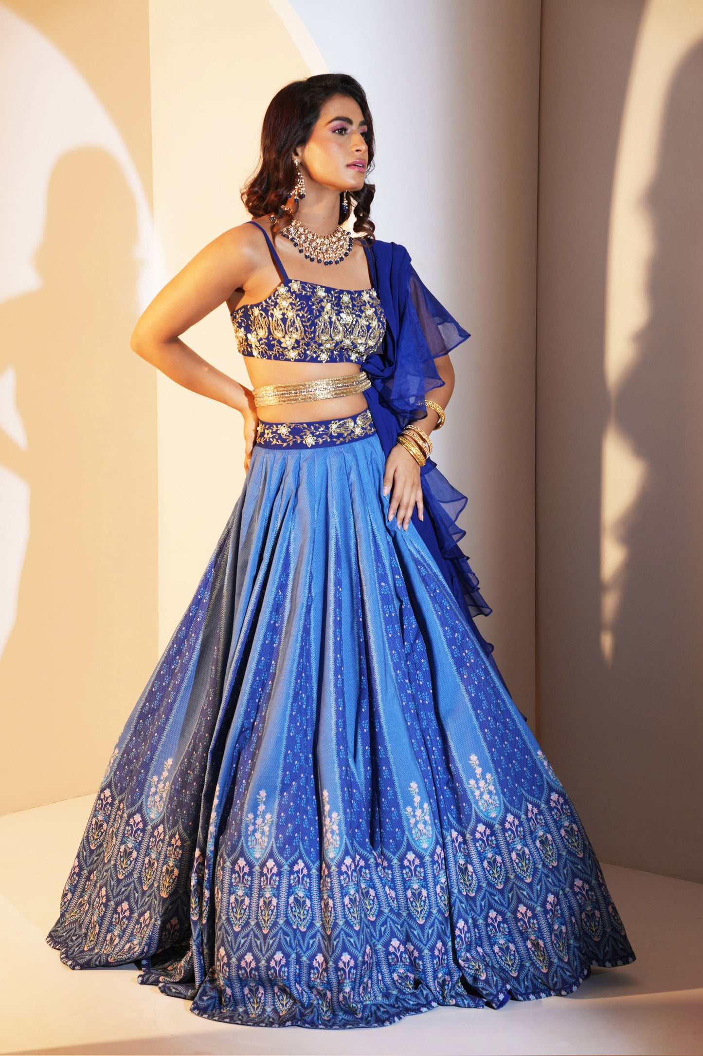 Blue Trsiha lehenga set