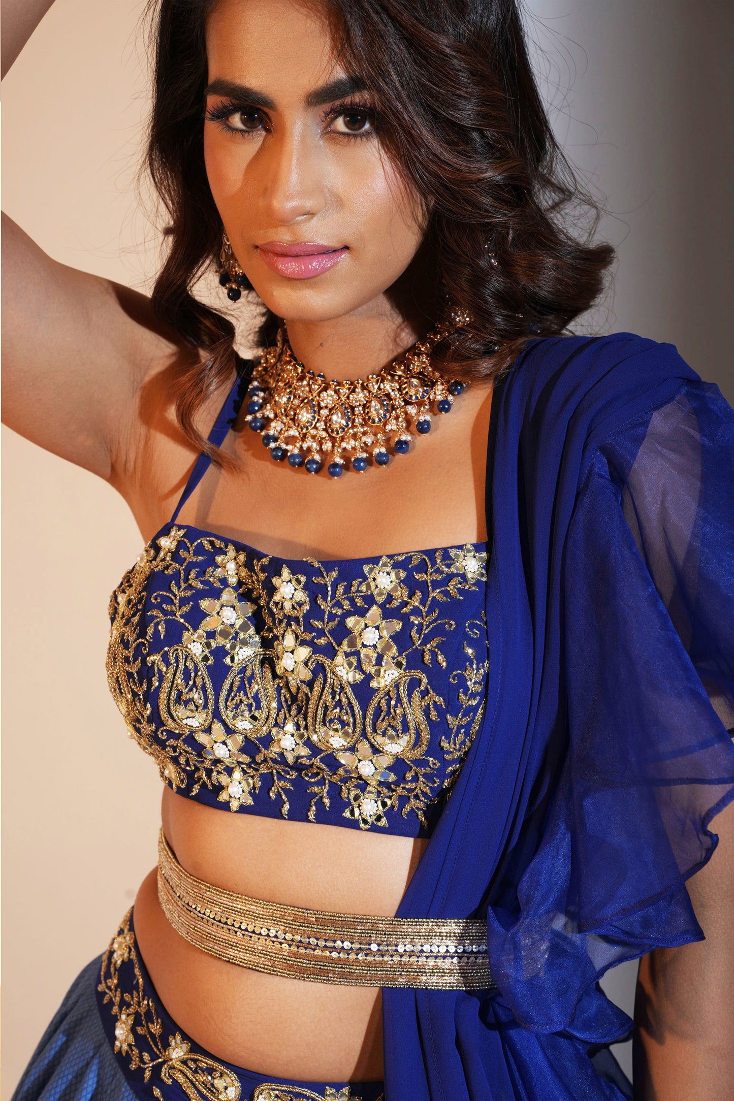 Blue Trsiha lehenga set