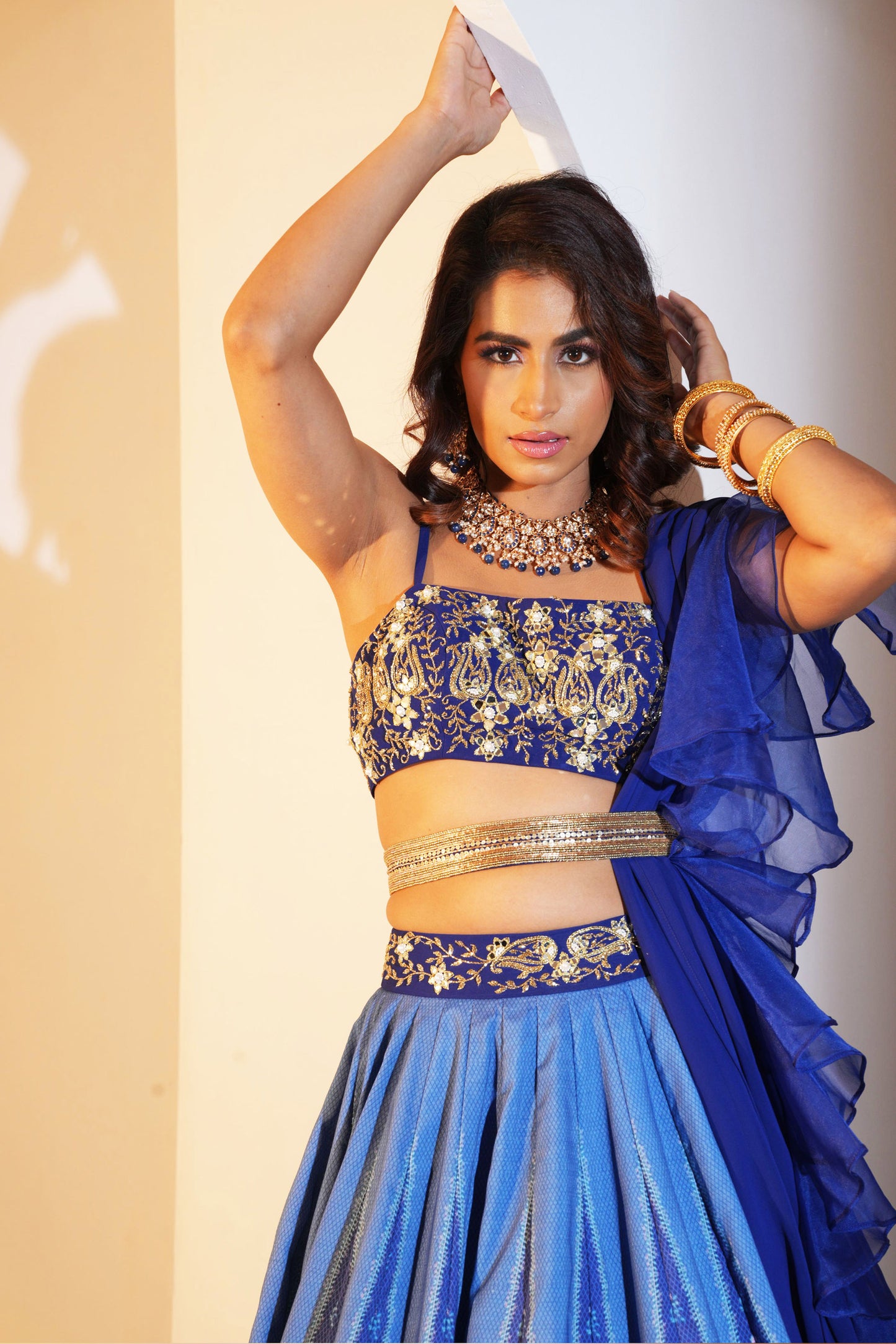 Blue Trsiha lehenga set
