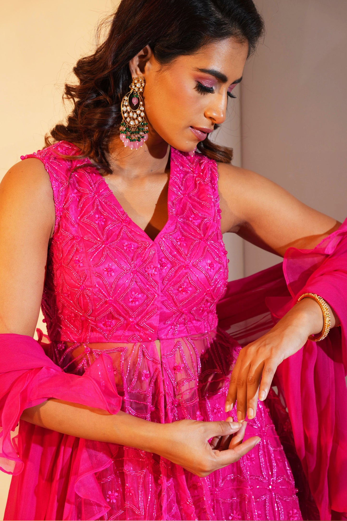 Pink Tahisha sharara set