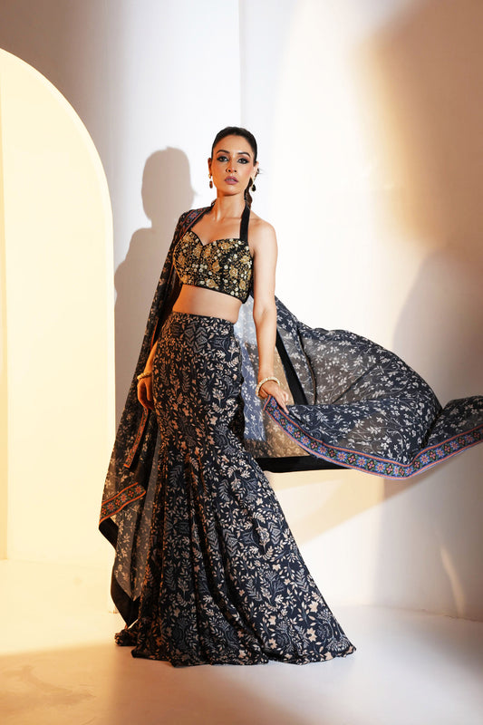 Black Serena lehenga set