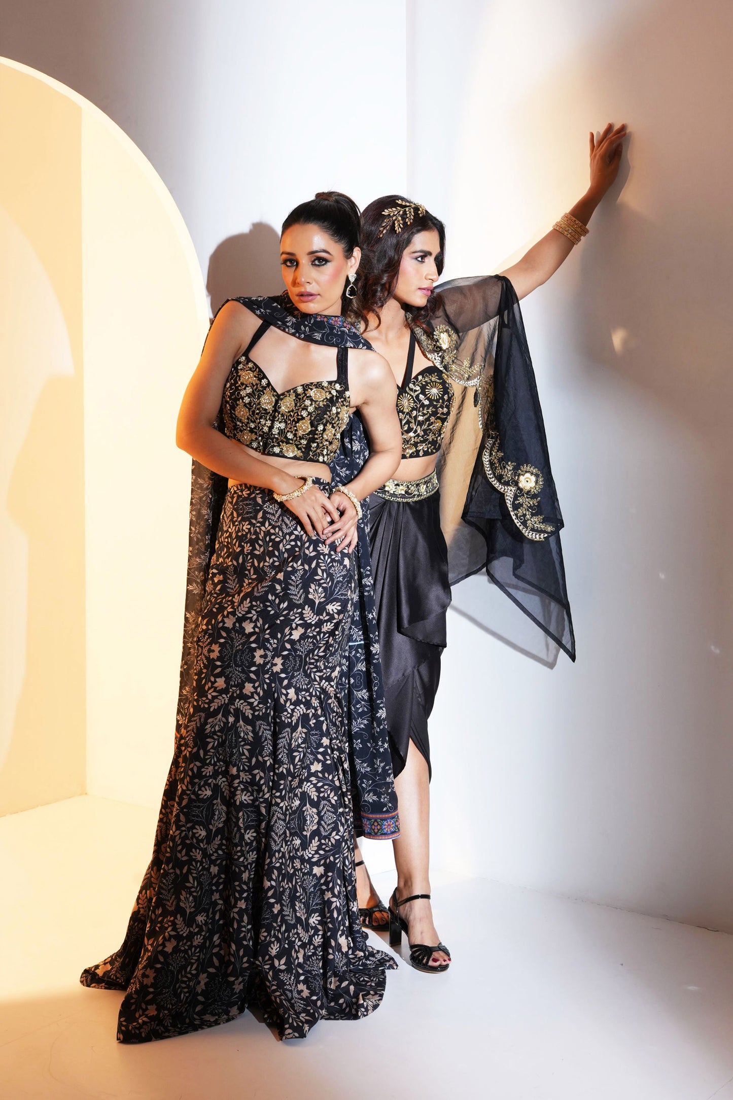 Black Aria skirt set