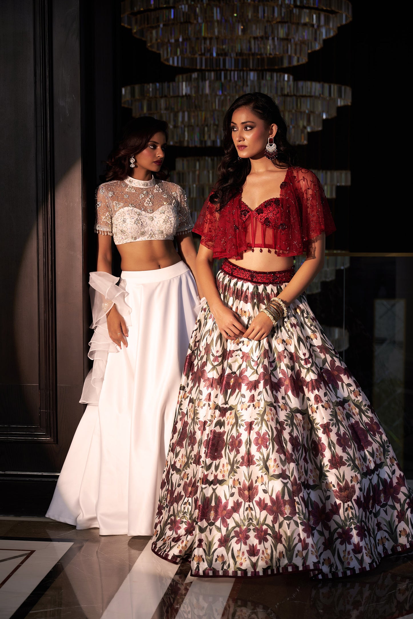 White Maheem lehenga set