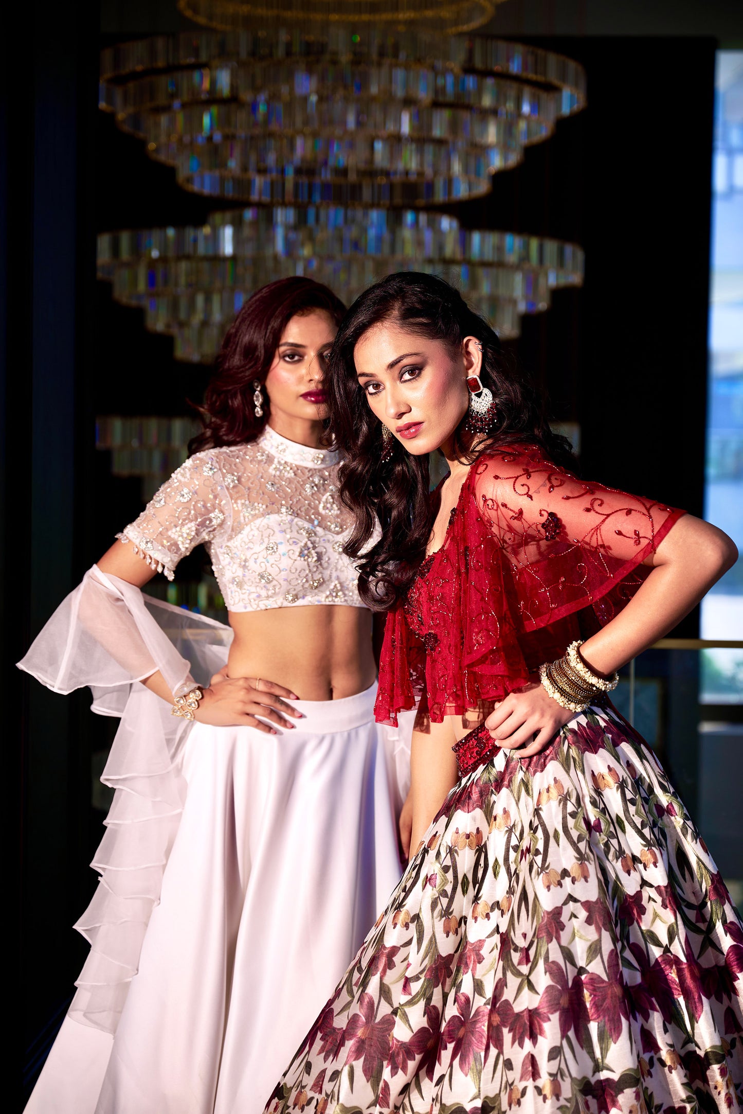 White Maheem lehenga set