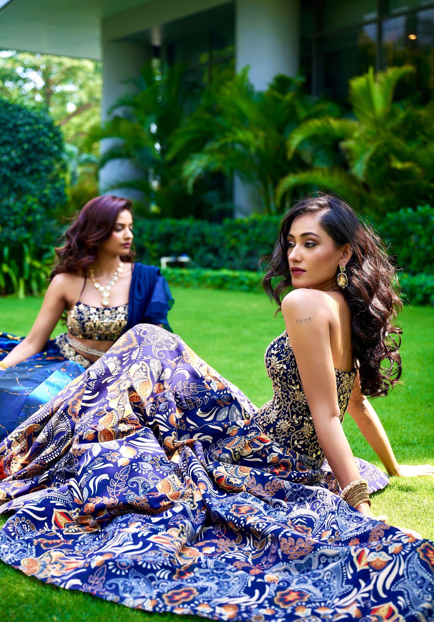 Blue Messha lehenga set