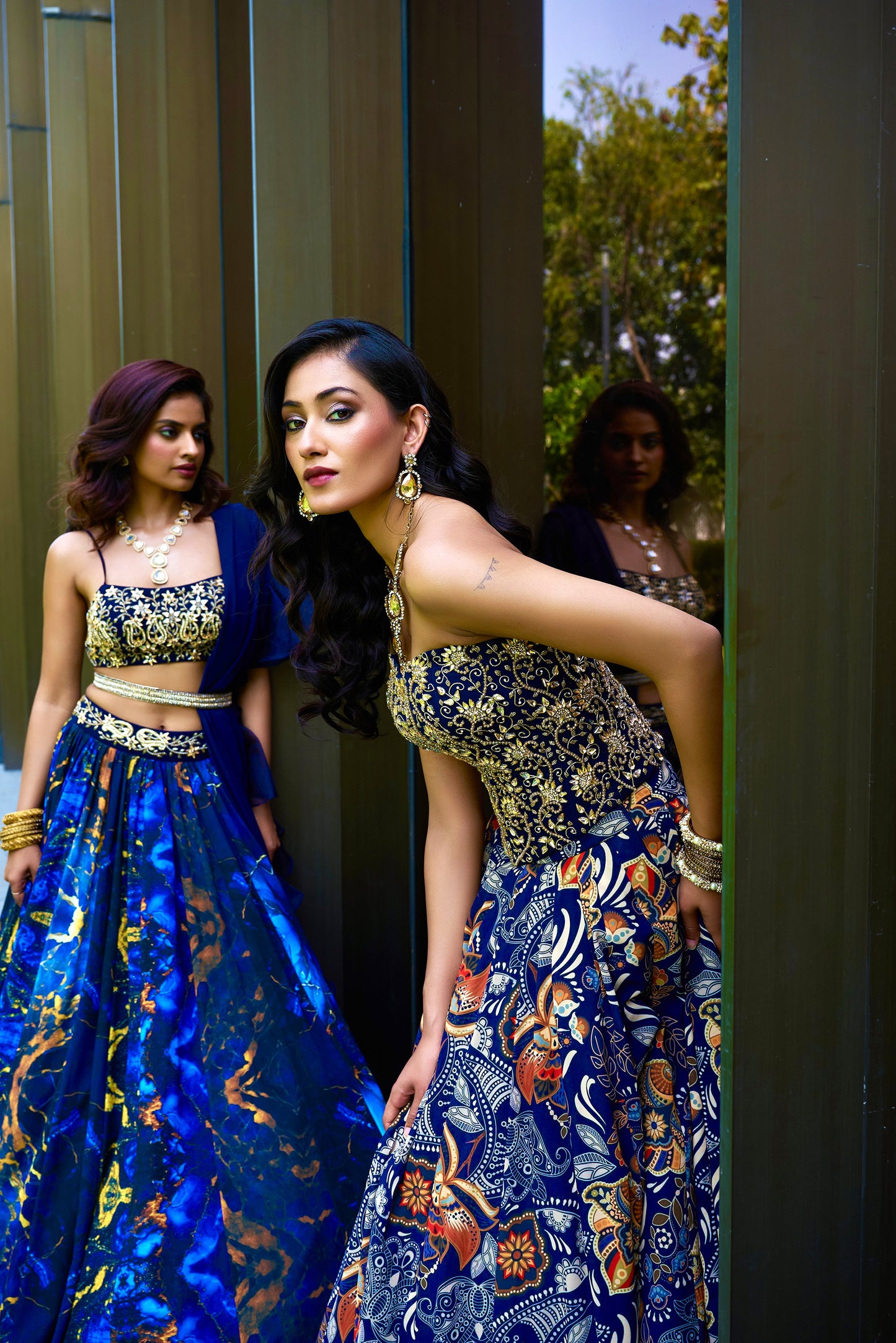 Blue Messha lehenga set