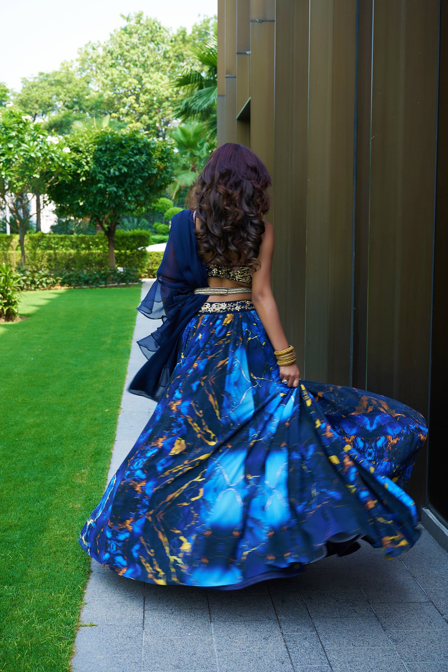 Blue Messha lehenga set