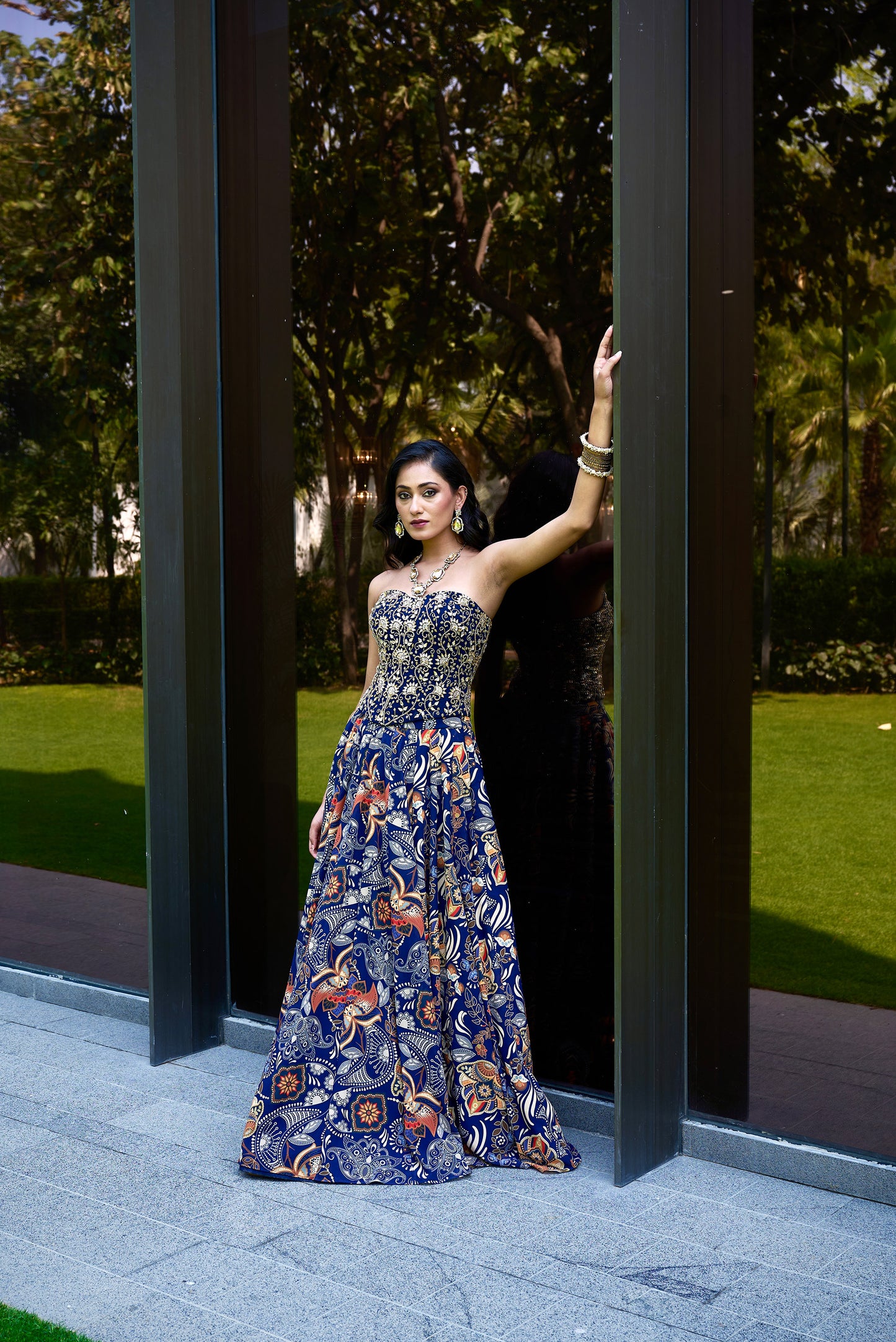 Blue Shanaya lehenga set