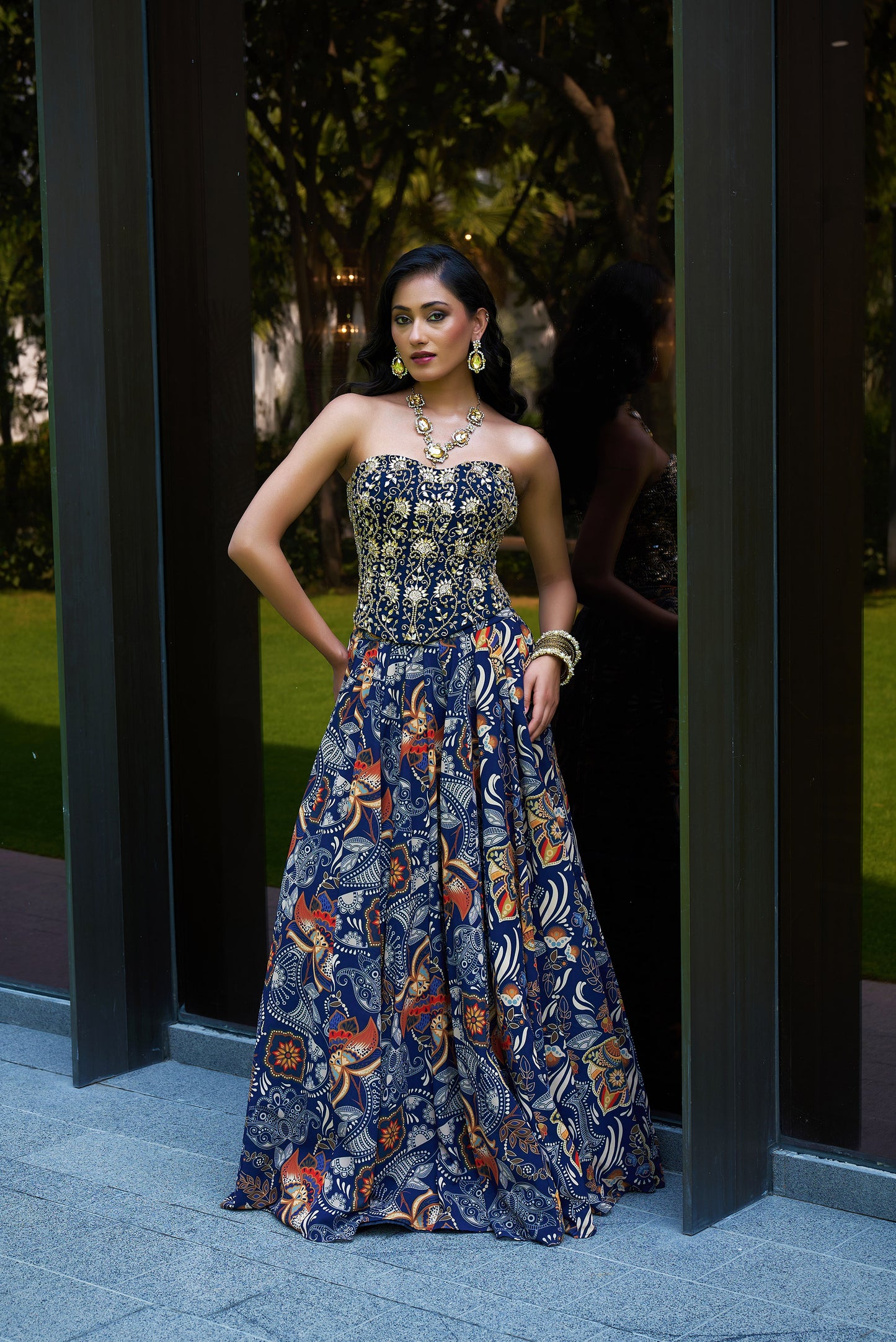 Blue Shanaya lehenga set