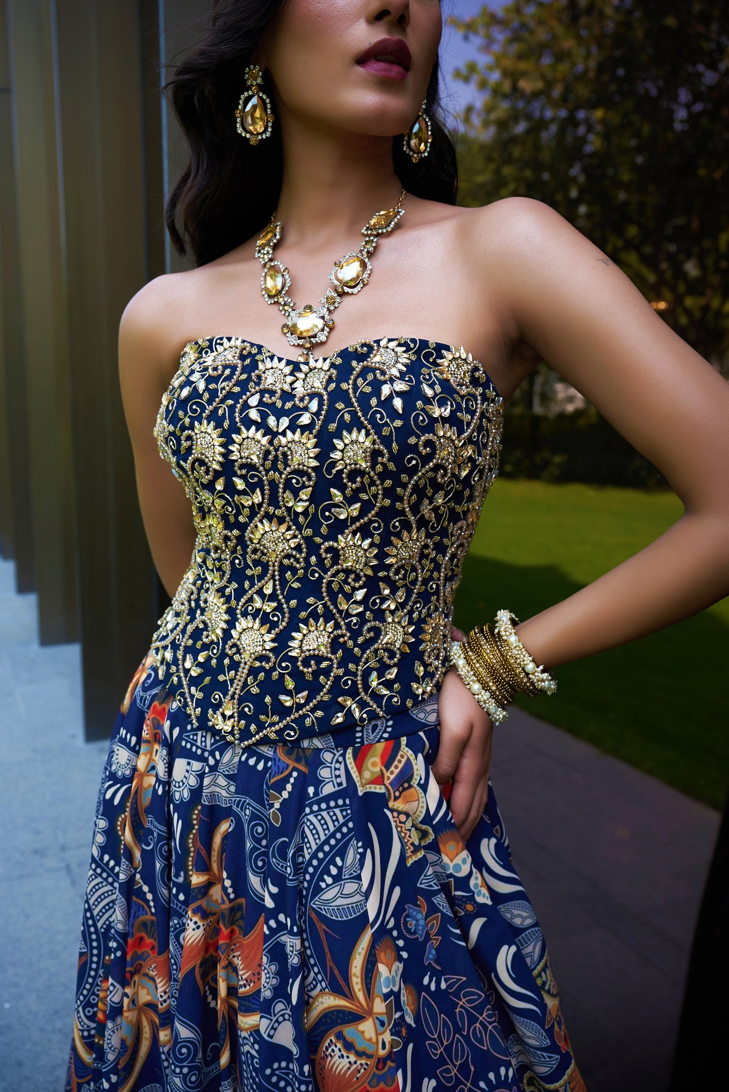 Blue Shanaya lehenga set