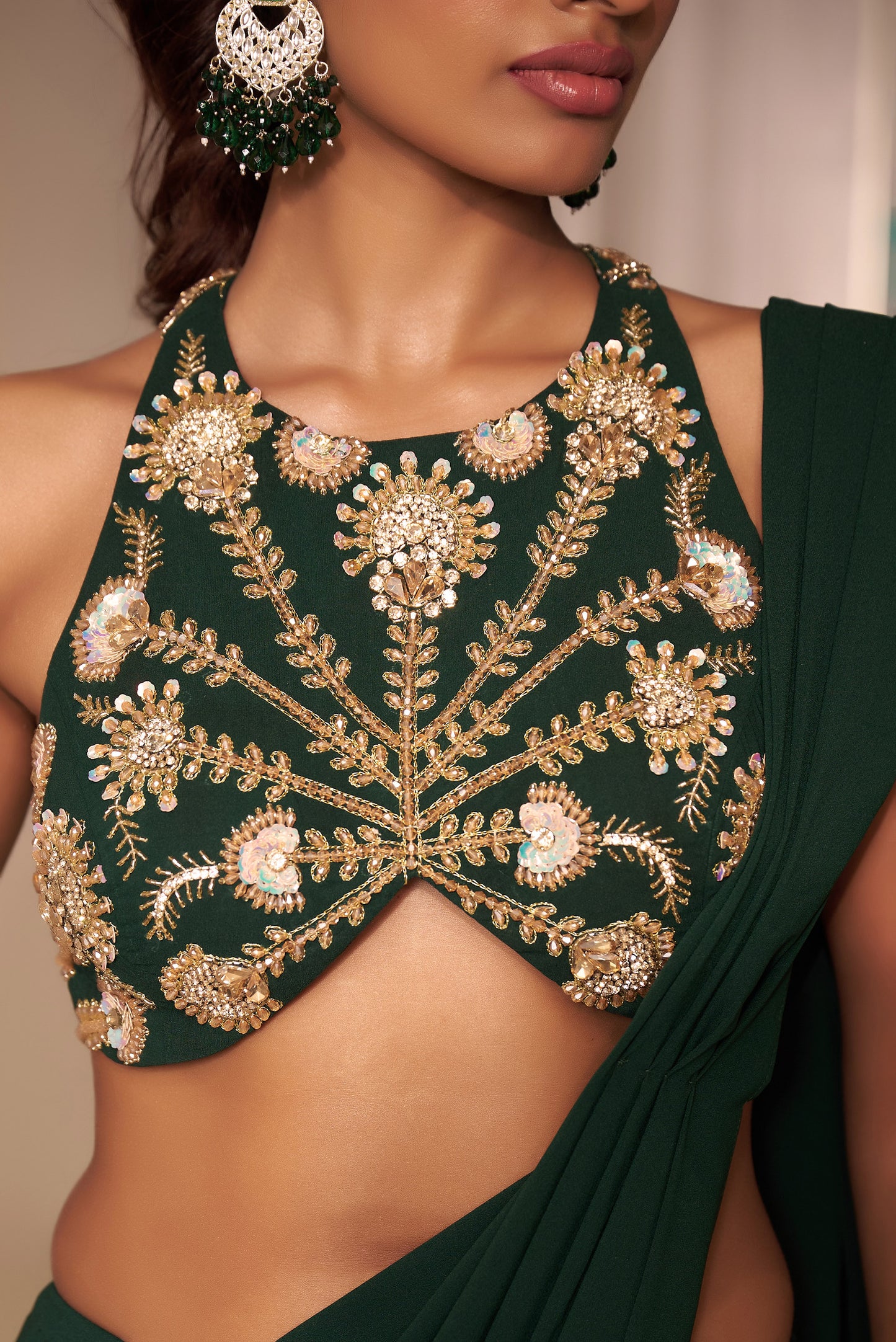 Green Siya saree set