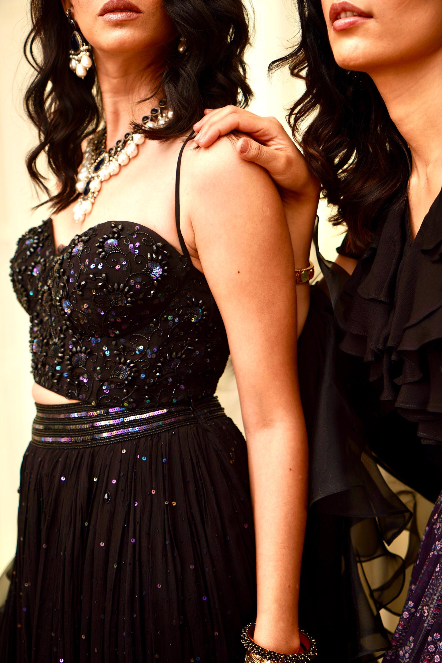 Black Evva lehenga set