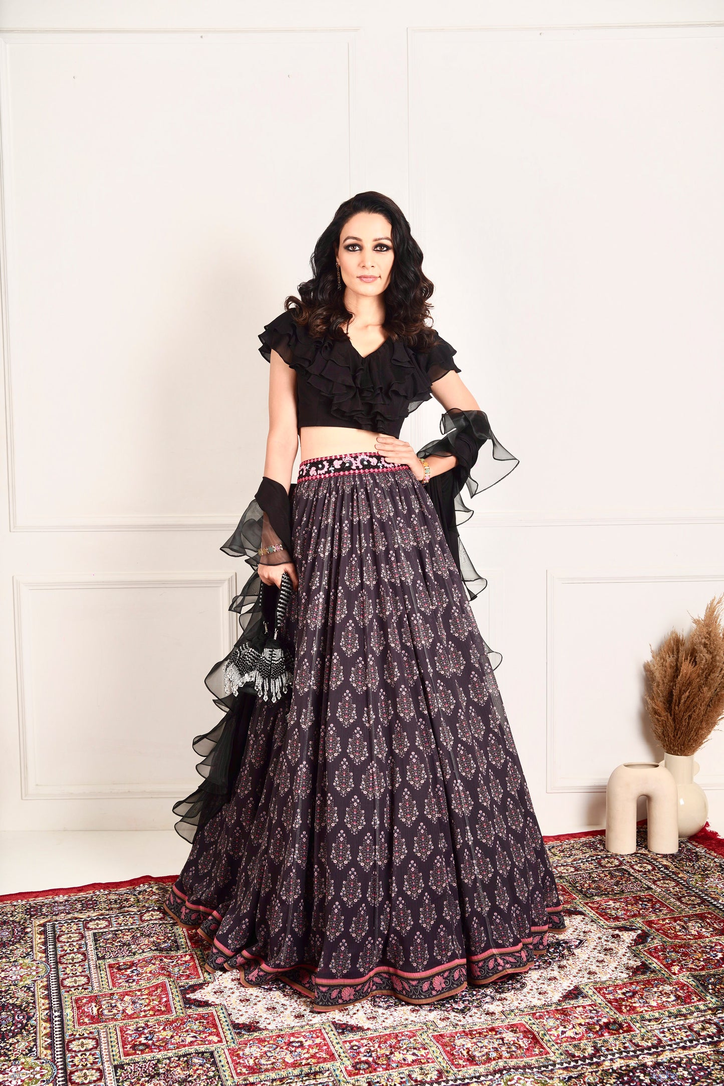 Black Imara lehenga set