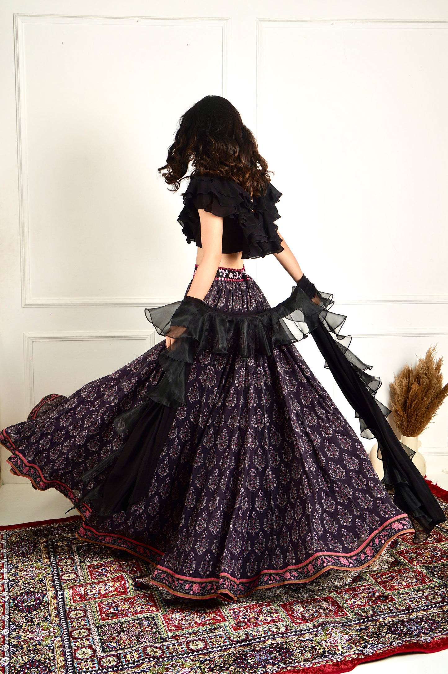 Black Imara lehenga set