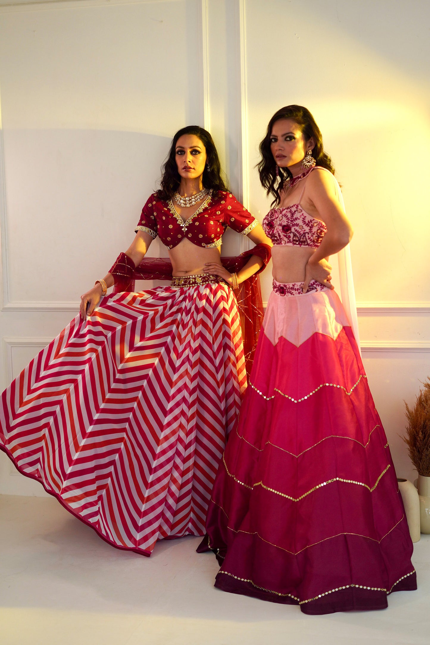 Maroon Myrah lehenga set