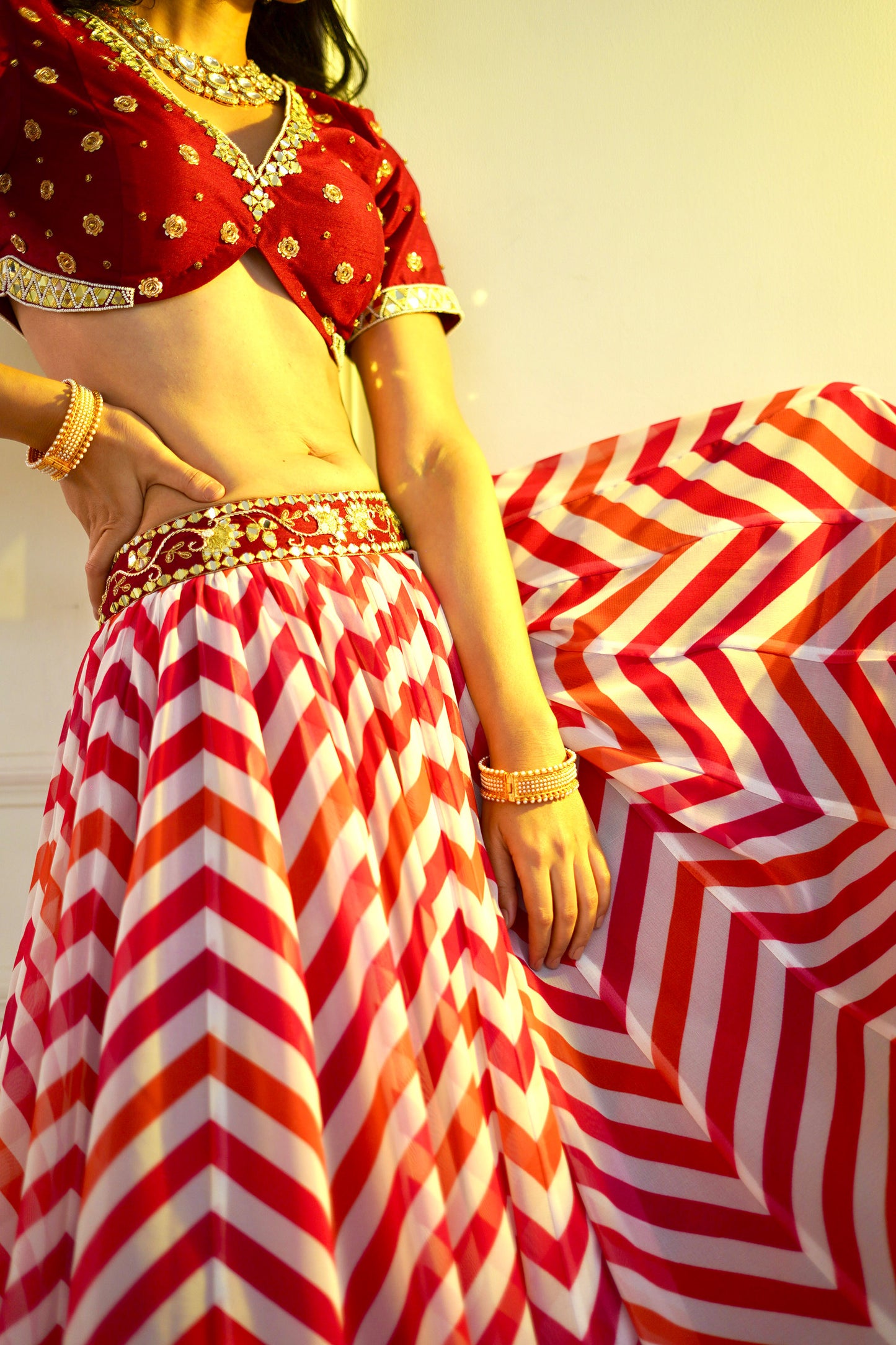 Maroon Myrah lehenga set