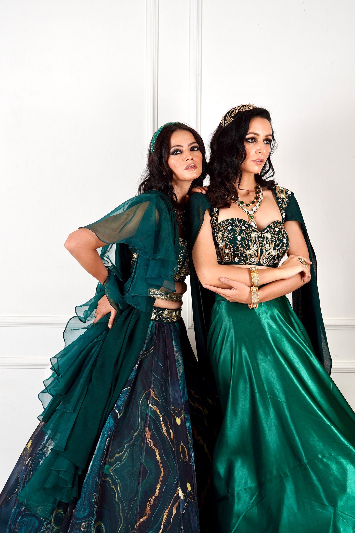 Green Meesha lehenga set