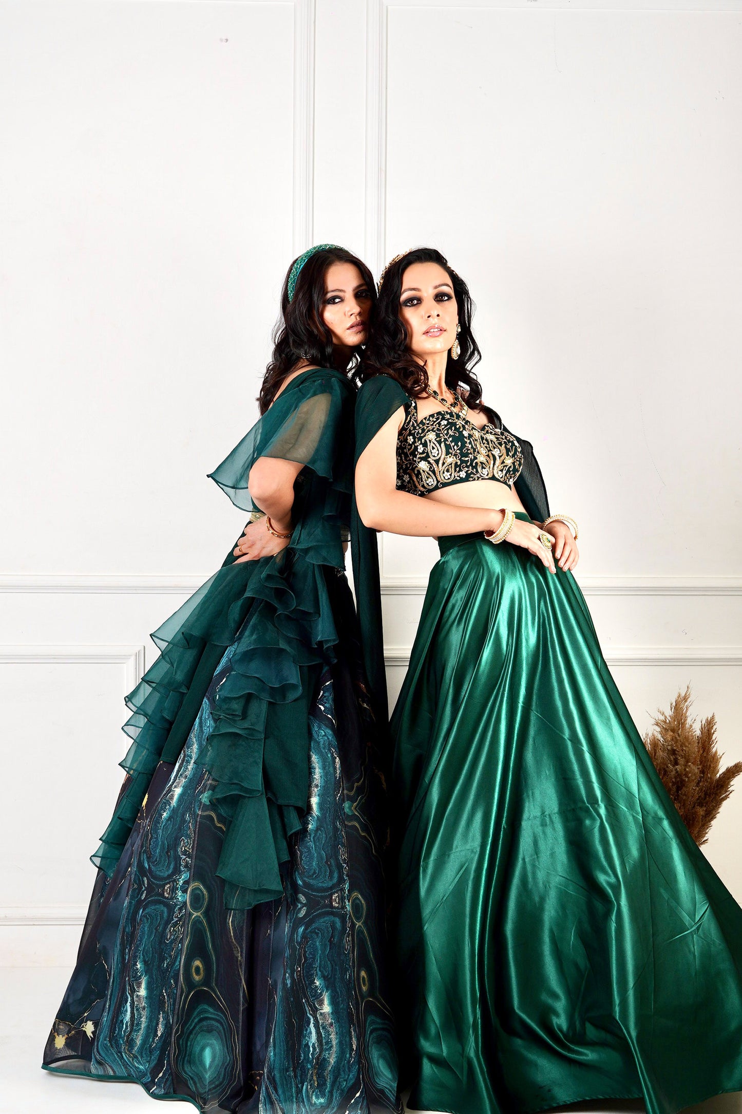 Green Meesha lehenga set