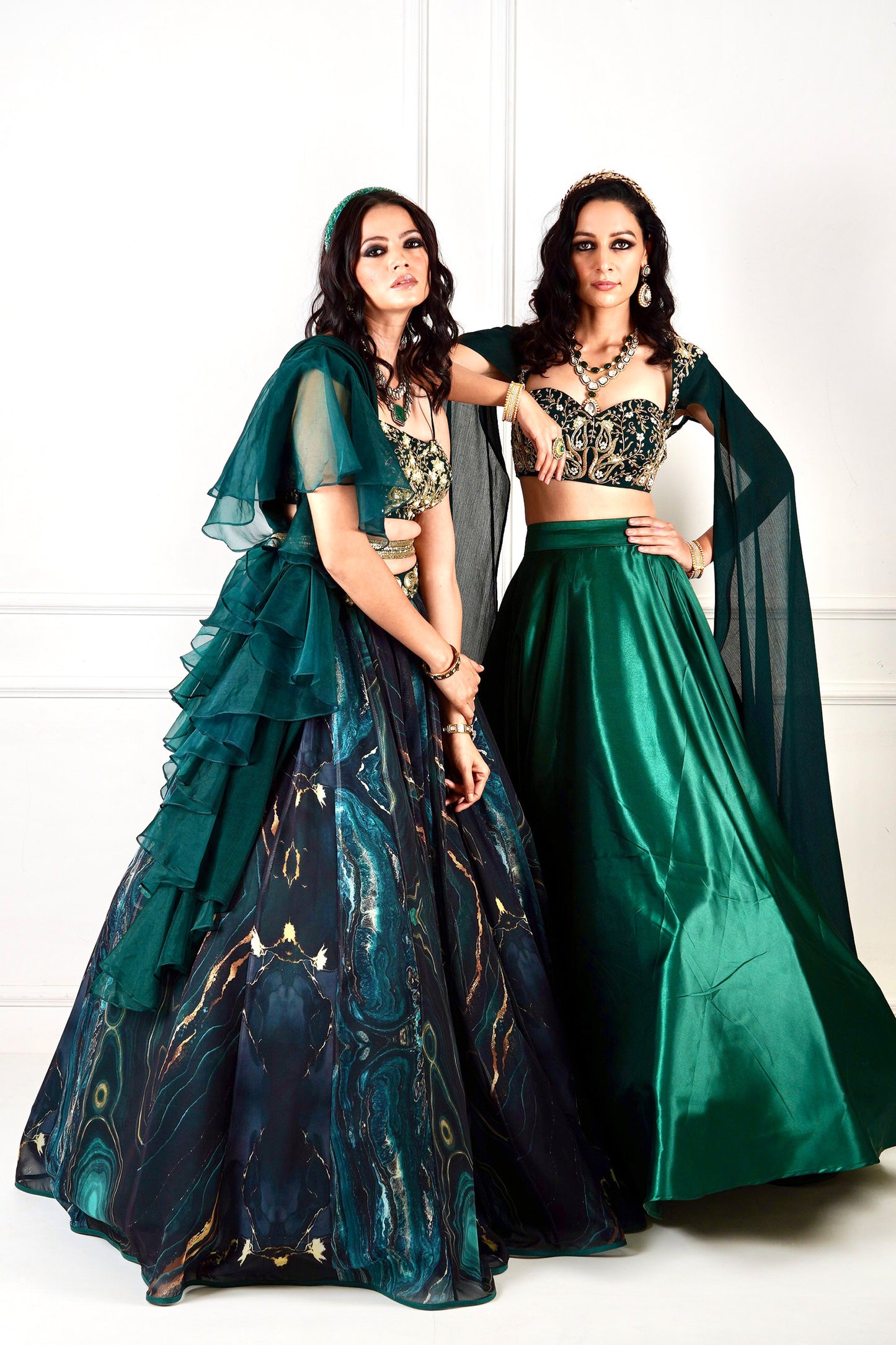Green Meera lehenga set