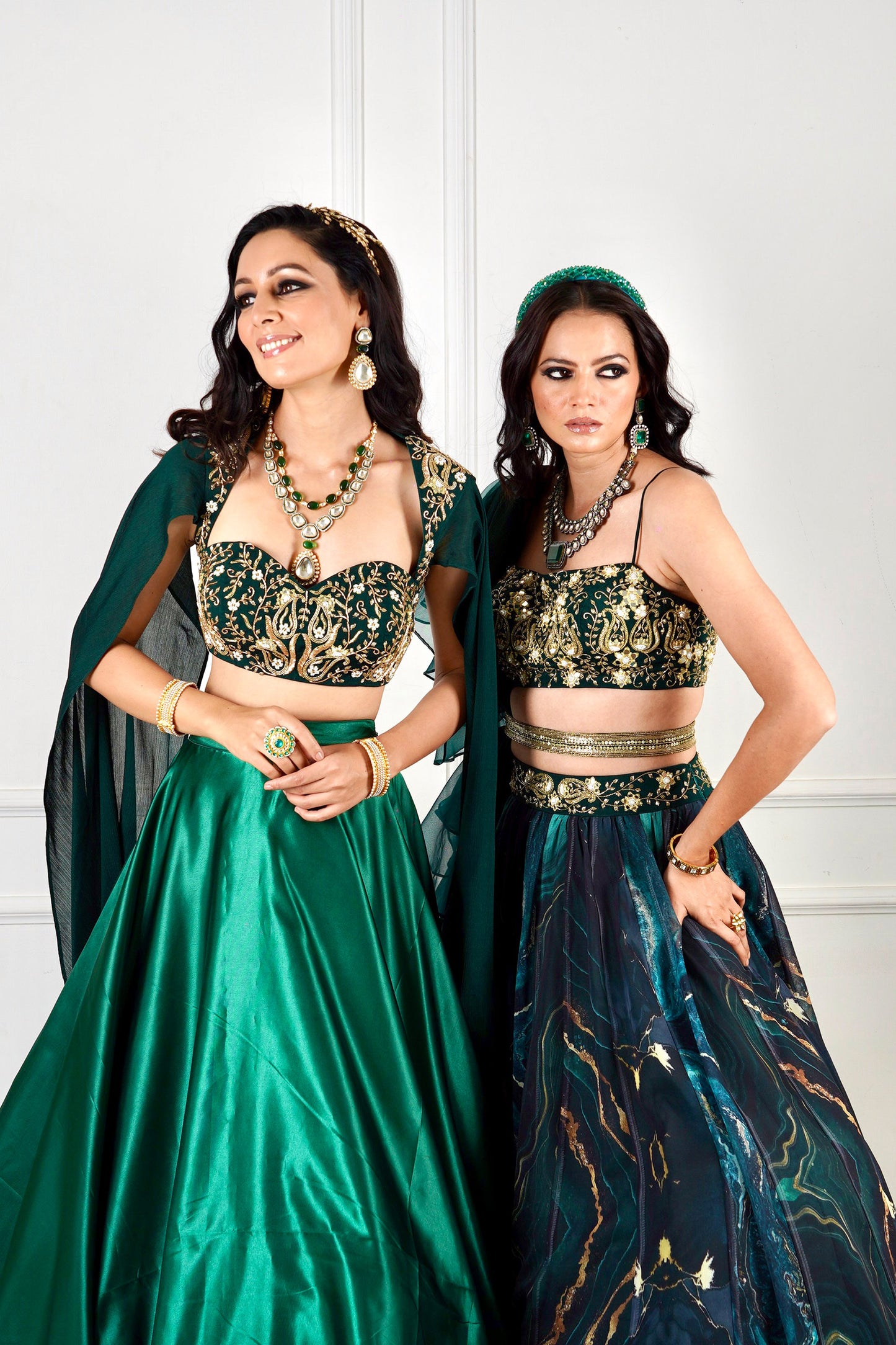 Green Meesha lehenga set