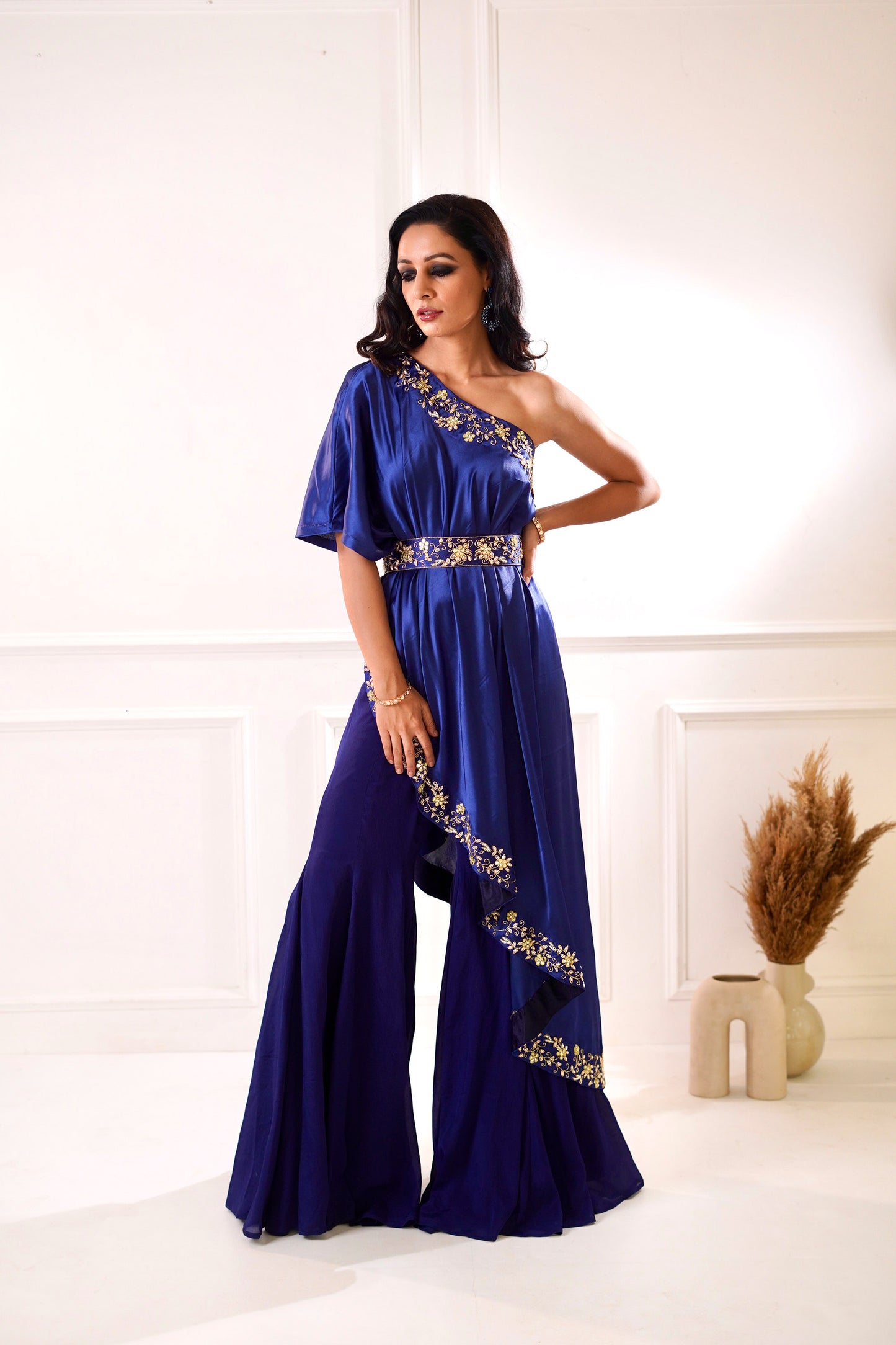 Blue Seher cape set