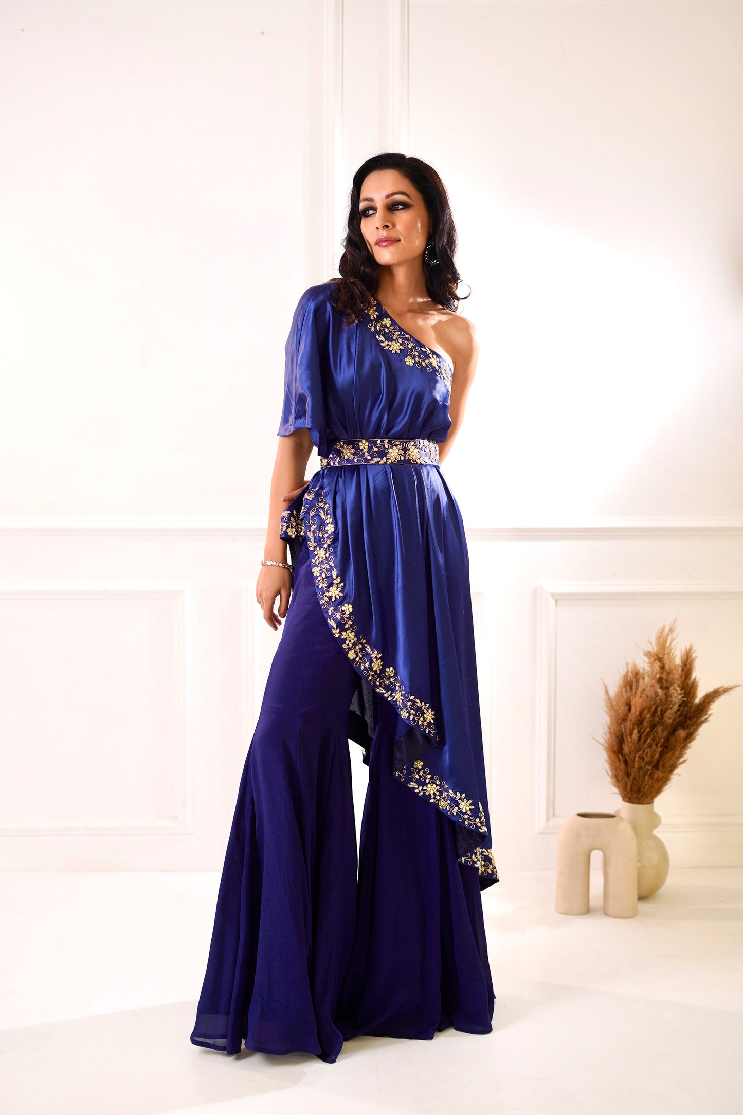 Blue Seher cape set