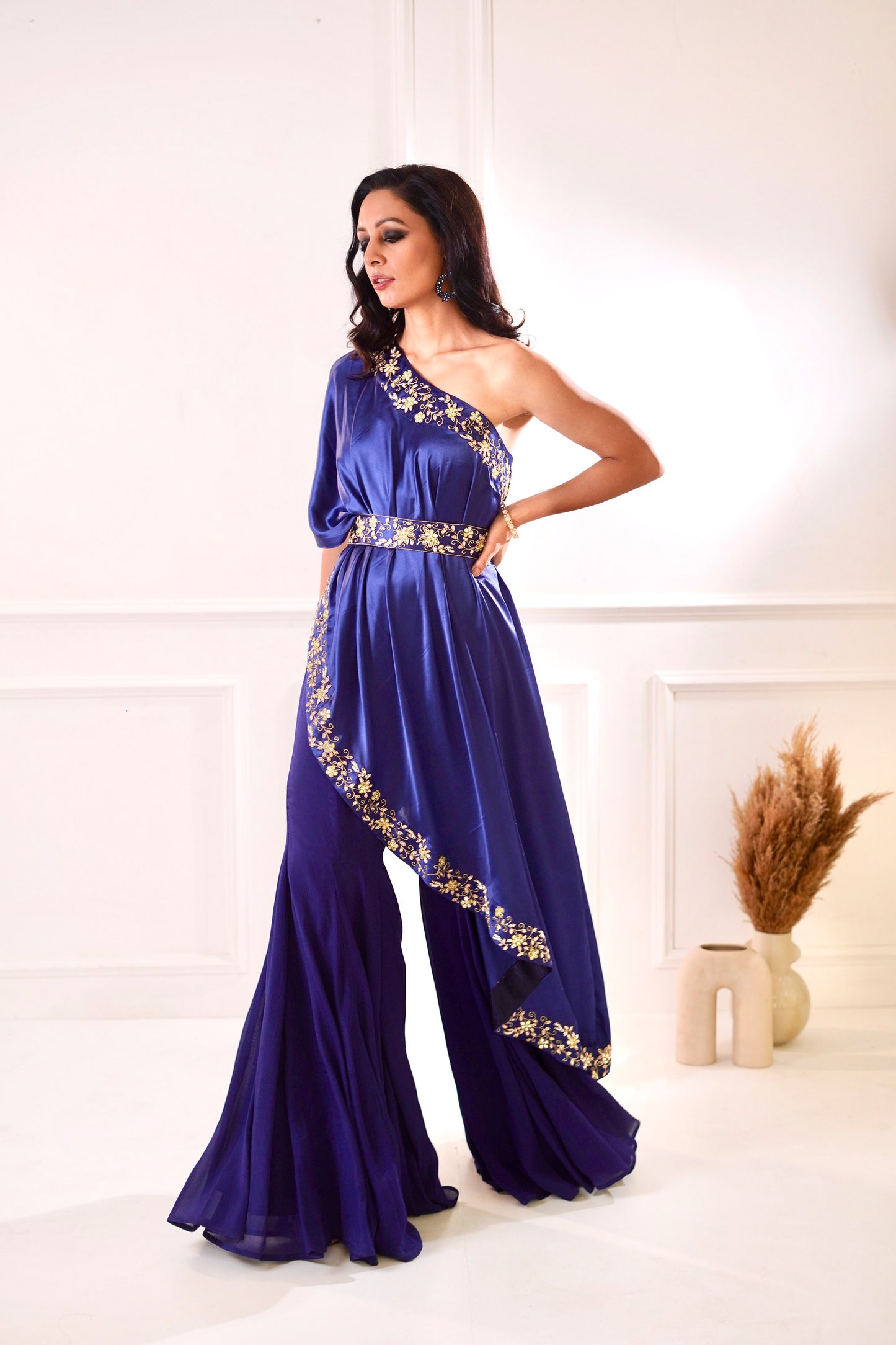 Blue Seher cape set