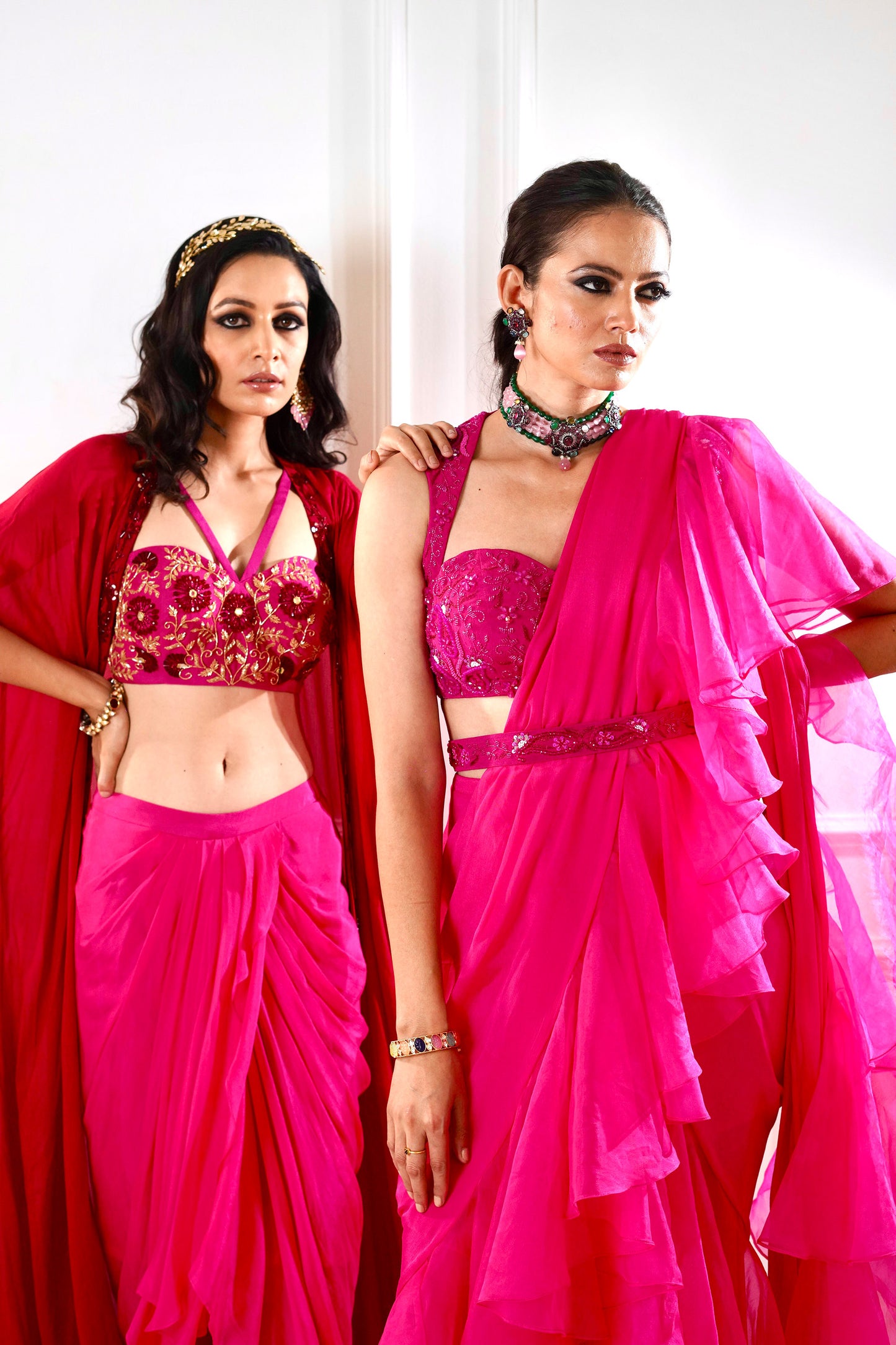 Pink Shirin skirt set