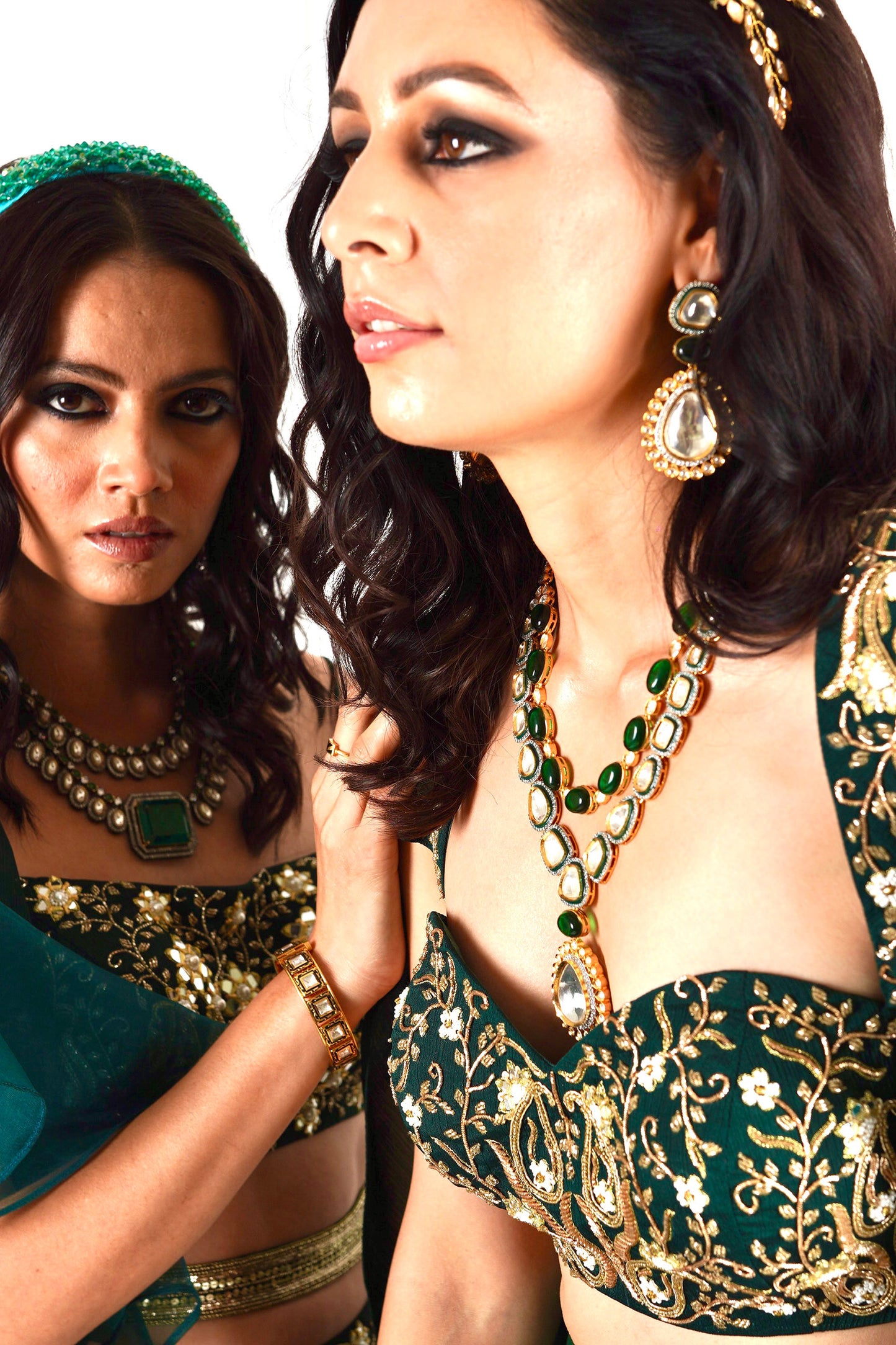 Green Meera lehenga set