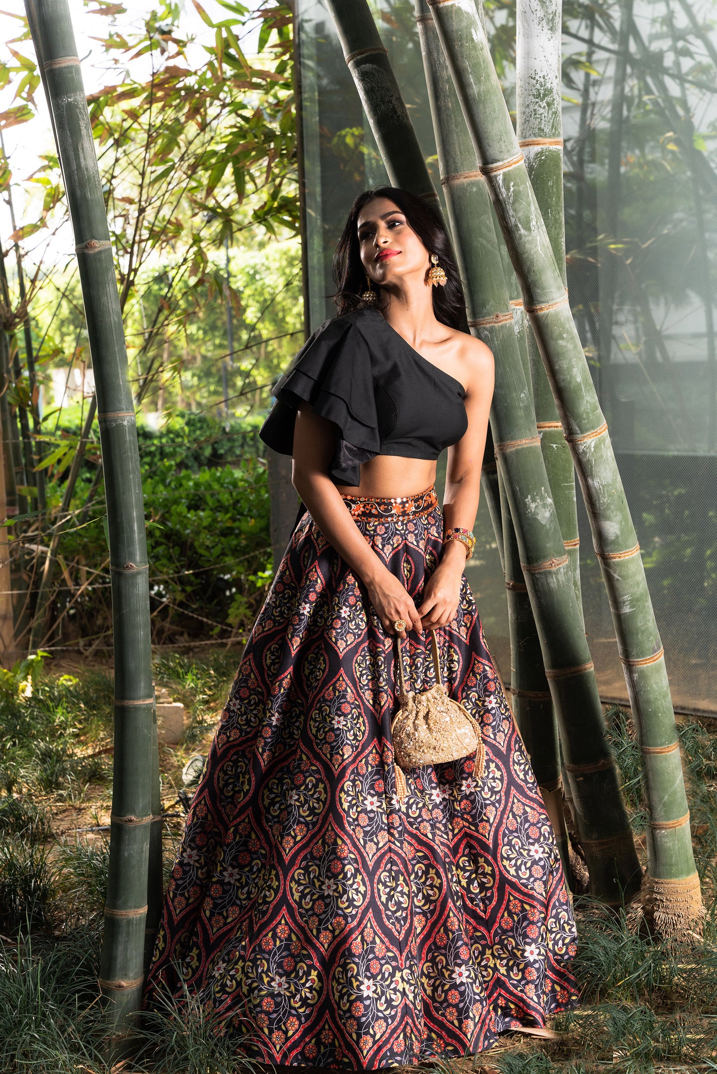 Black Kaya lehenga set