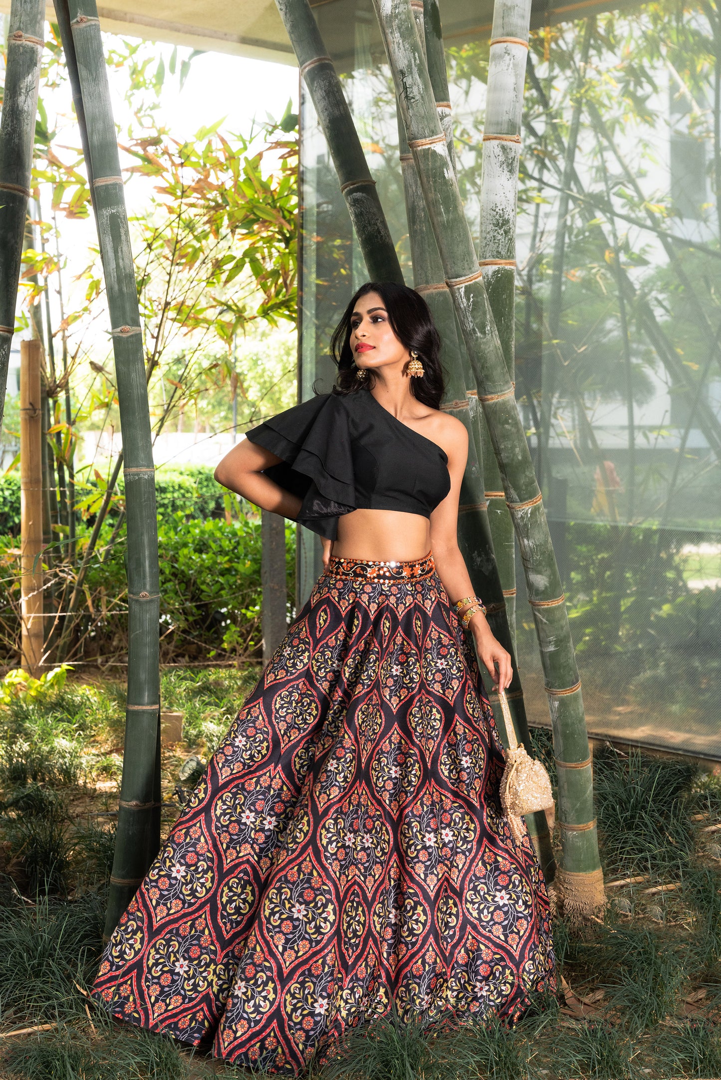 Black Kaya lehenga set