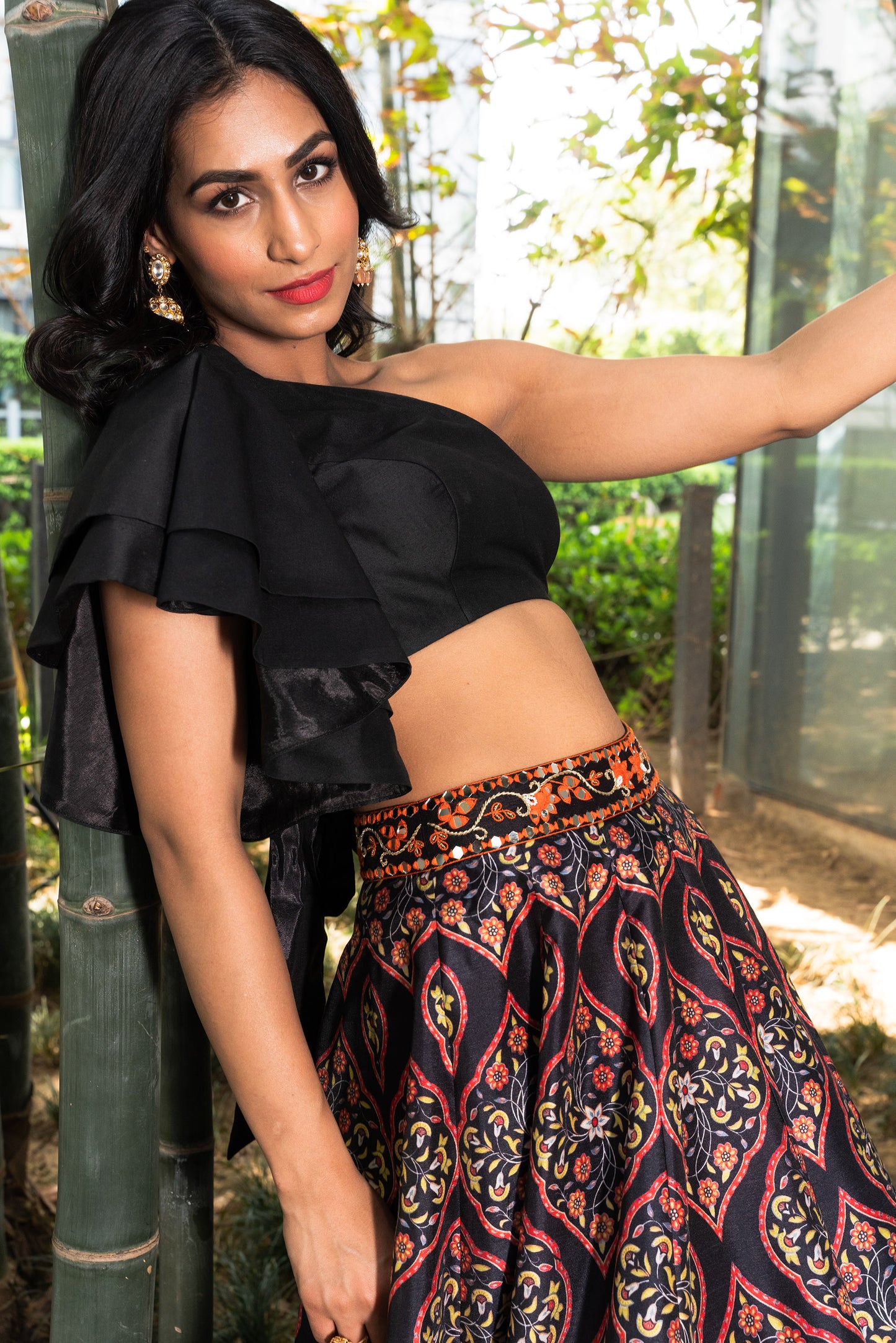 Black Kaya lehenga set