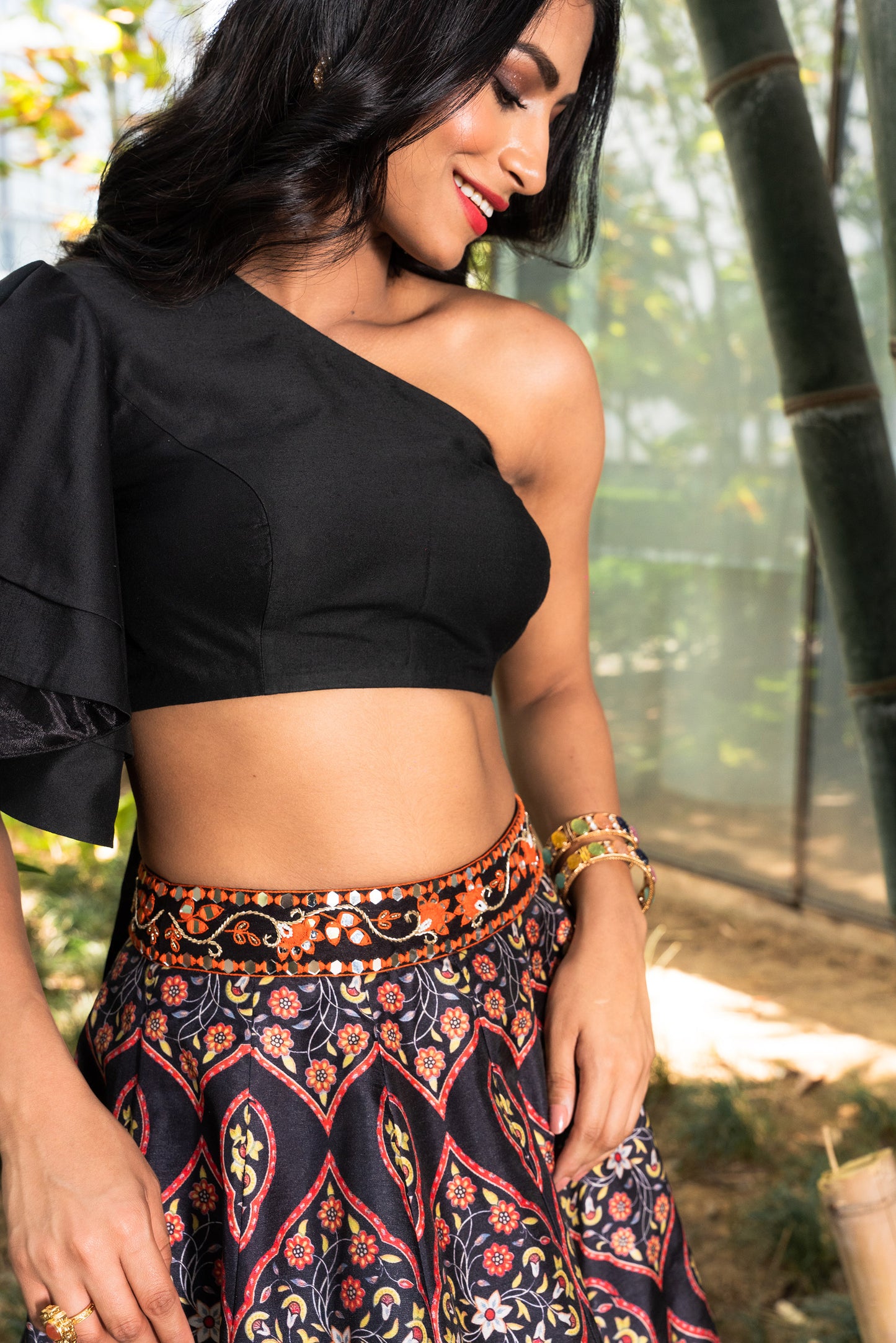 Black Kaya lehenga set