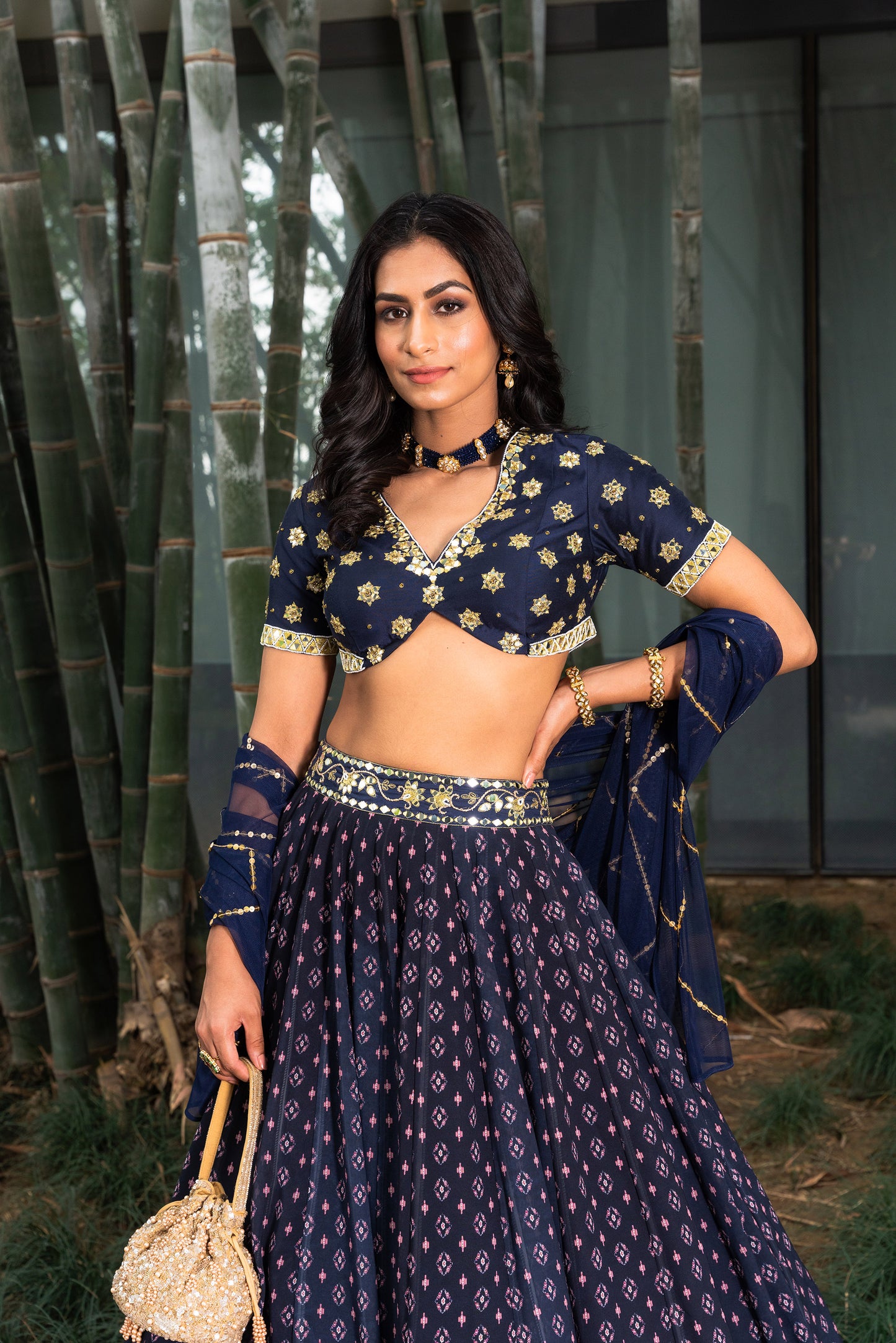 Blue Arshiya lehenga set