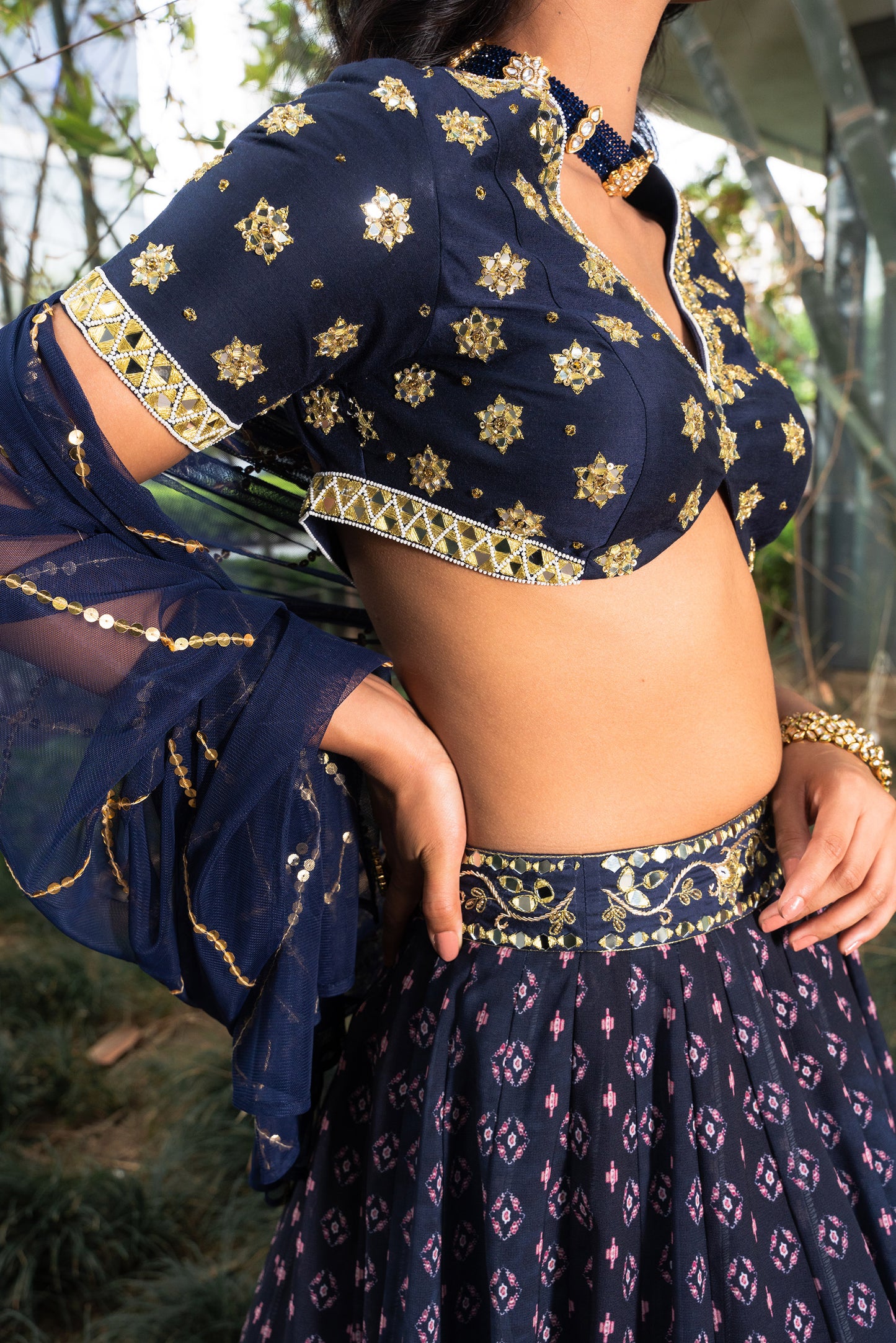 Blue Arshiya lehenga set