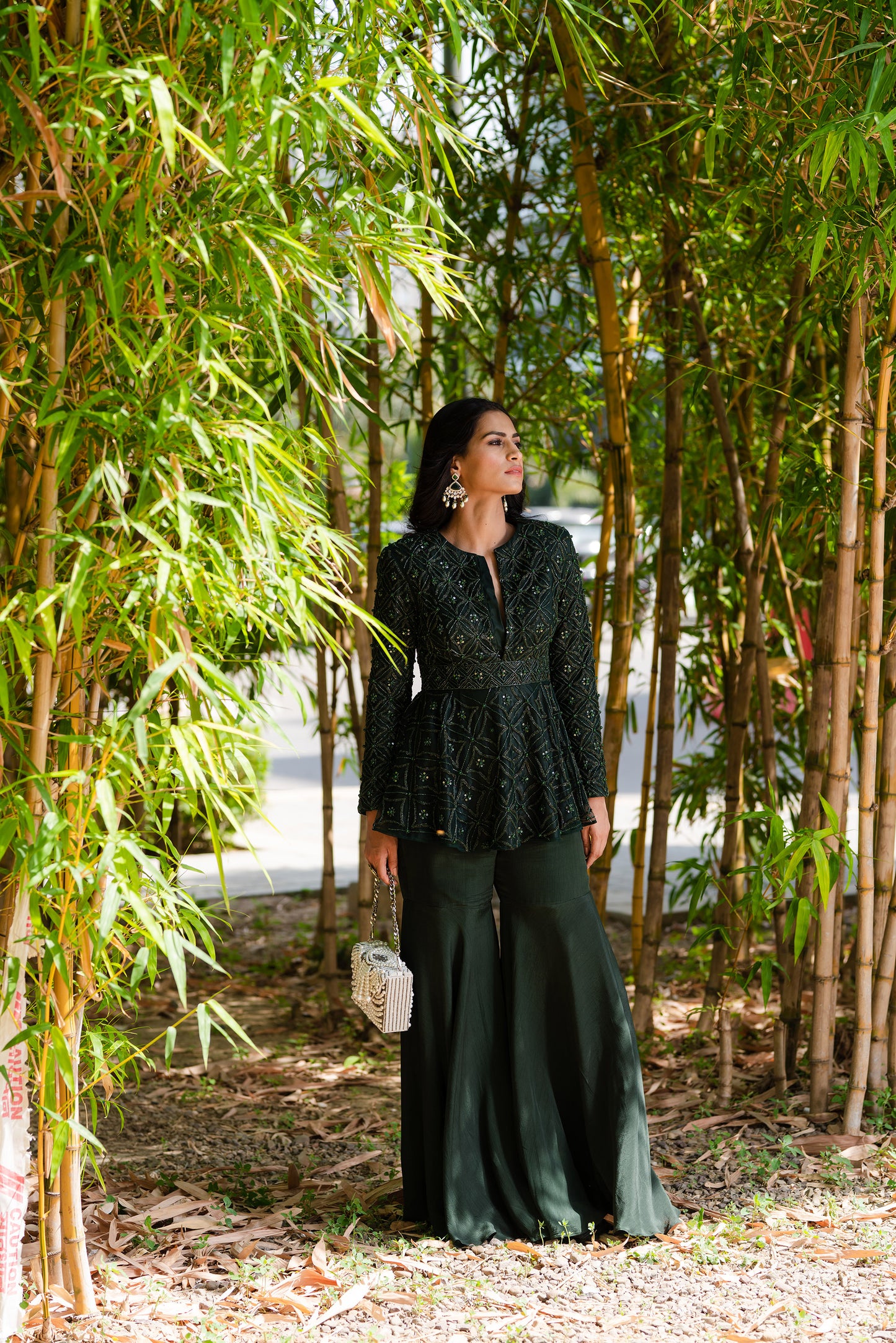 Green Tarah sharara set