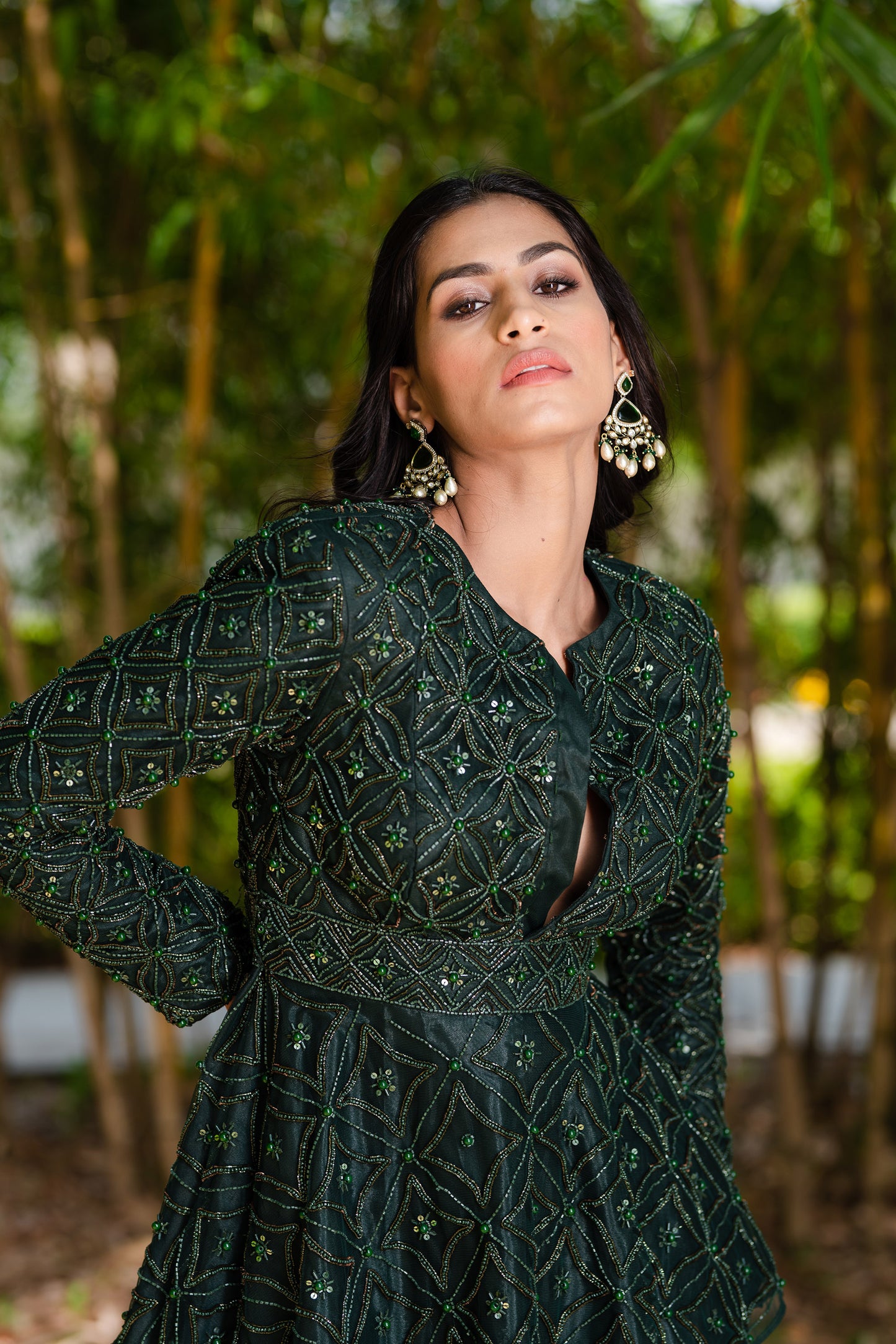 Green Tarah sharara set