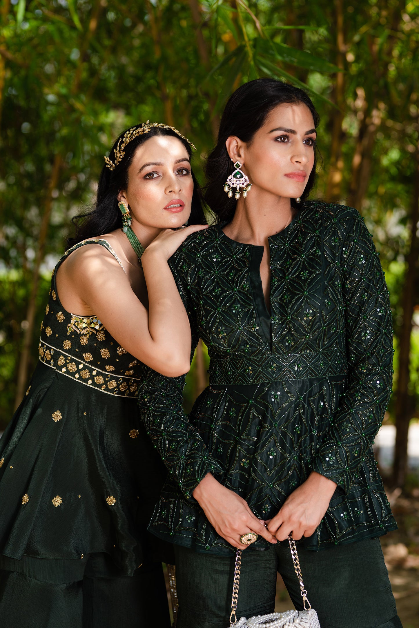 Green Tarah sharara set