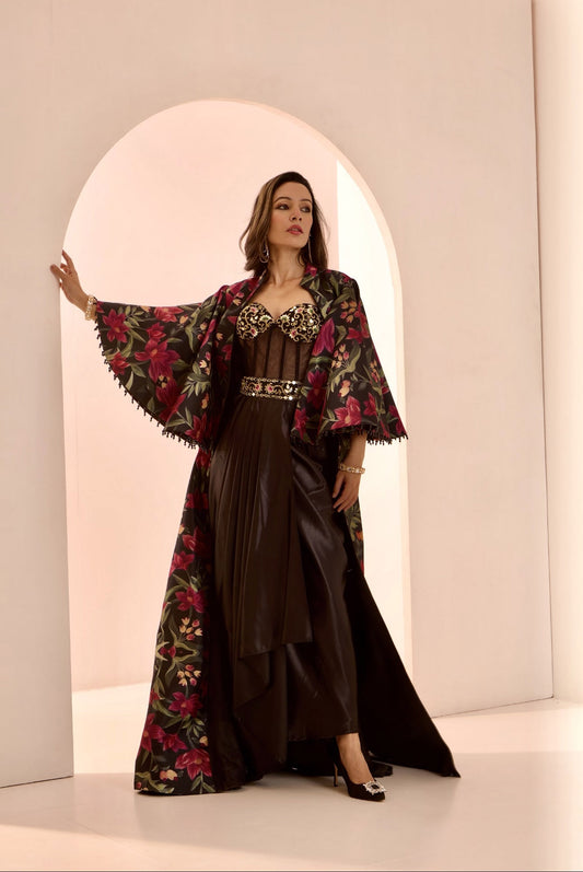 Black Zor jacket gown set